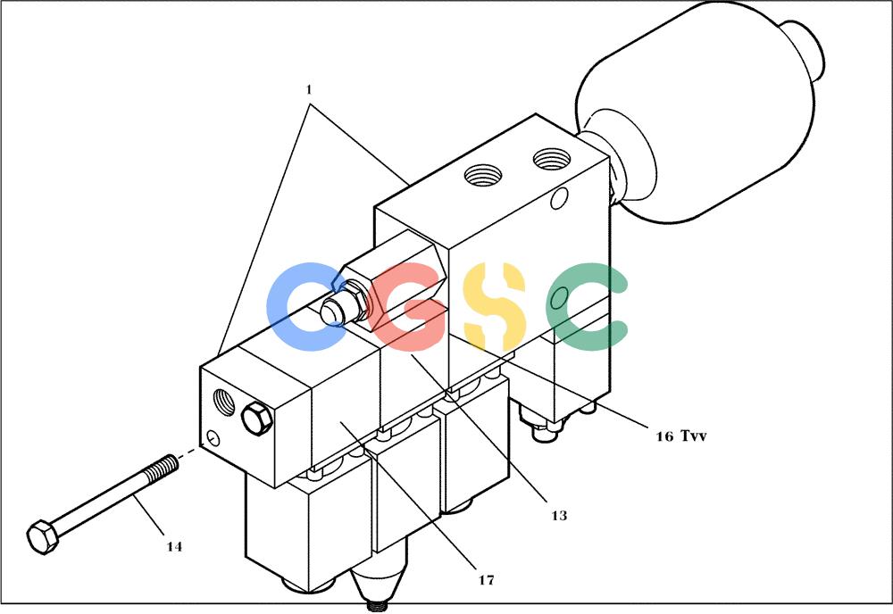 纽荷兰零件查询(EC160) - CRAWLER EXCAVATOR (4/99-) (23.241[001]) - VALVE INTERCONN. MOUNTING PARTS (S/N 716001-UP) New Holland Constructuion