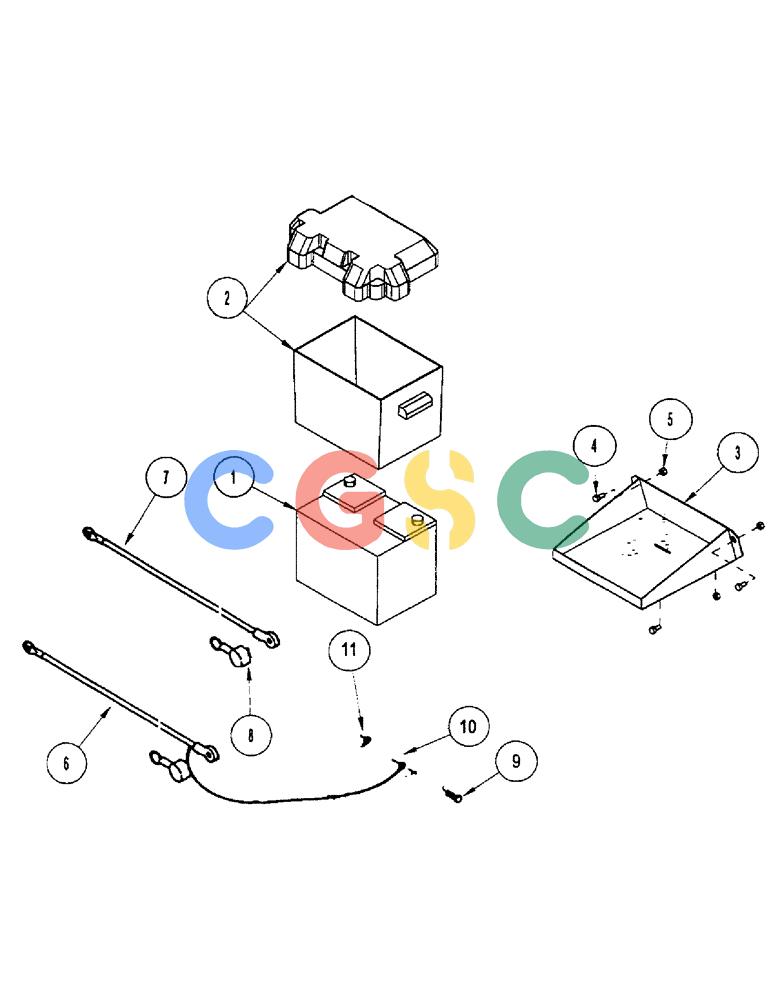 凯斯零件查询(3503) - CONCORD AIR SYSTEM (1/96-12/00) (E61) - BATTERY KIT Case Agriculture