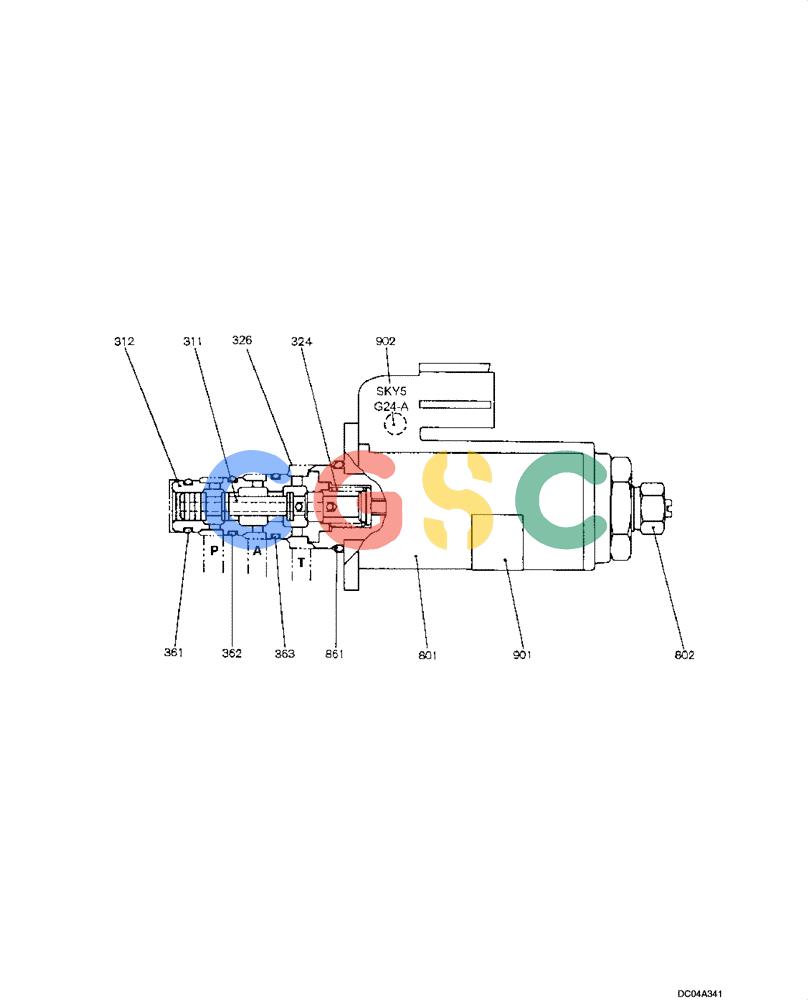 纽荷兰零件查询(E215) - CRAWLER EXCAVATOR (NA) - ASN N6DA21215 (1/06-) (08 -82[00]) - VALVE ASSY - SOLENOID (YB35V00006F1) New Holland Constructuion