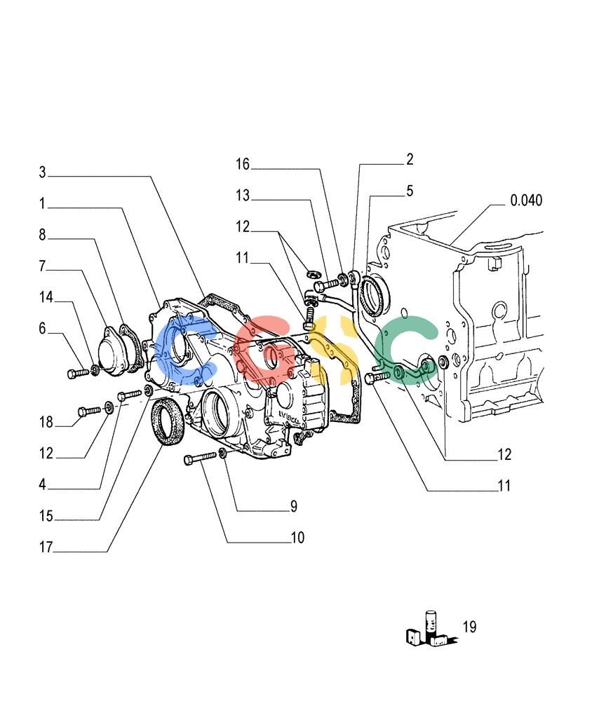 纽荷兰零件查询(FD175) - CRAWLER DOZER (N.A. VERSION)(S/N 061640 & AFTER) (1/93-) (0.043[01]) - CRANKCASE COVERS New Holland Constructuion