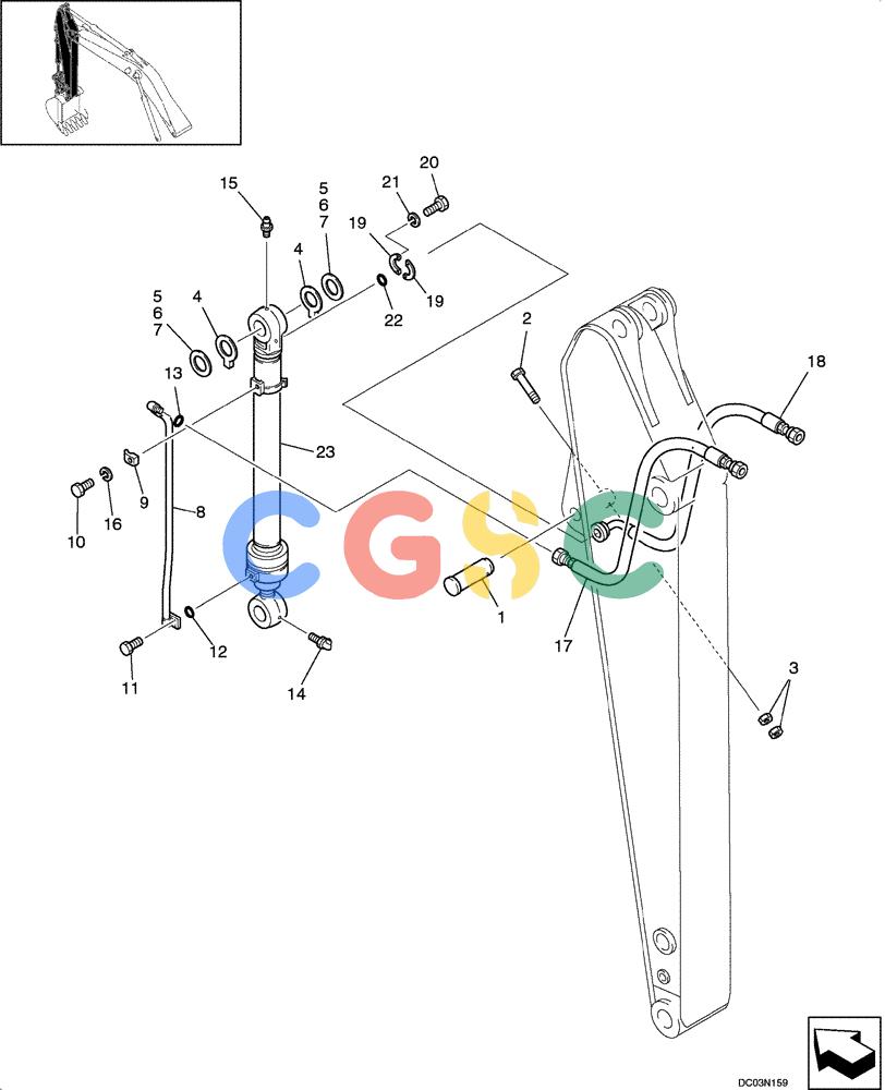 纽荷兰零件查询(EH215) - CRAWLER EXCAVATOR (9/03-) (08 -51[00]) - HYDRAULIC LINES - ARM 2.94 M (19FT. 8 IN.) New Holland Constructuion