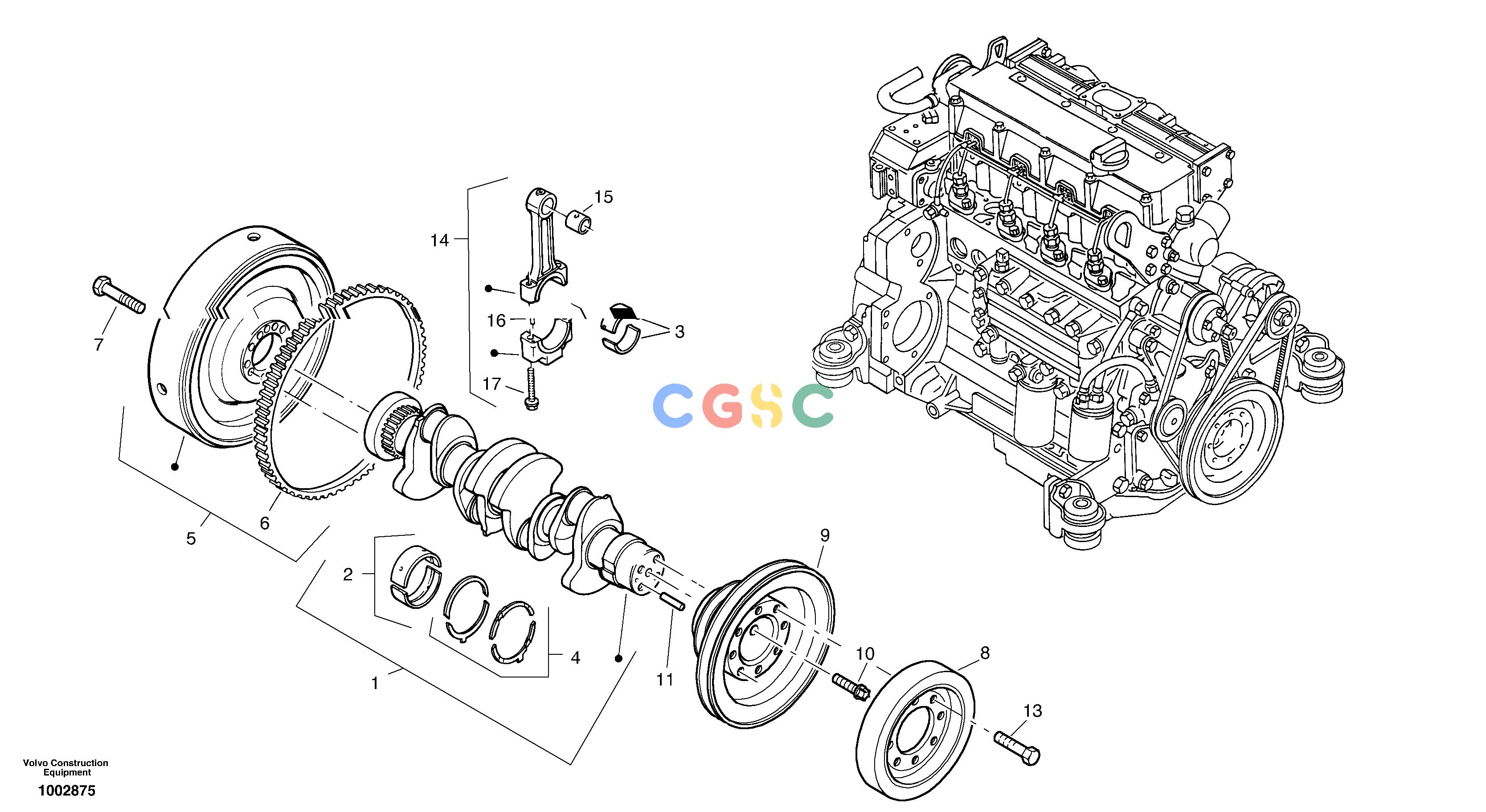 沃尔沃零件查询L45B CrankshaftTYPE 194, 195 SER NO - 14991941001--1951001-NoneNoneNoneAutodata Volvo online