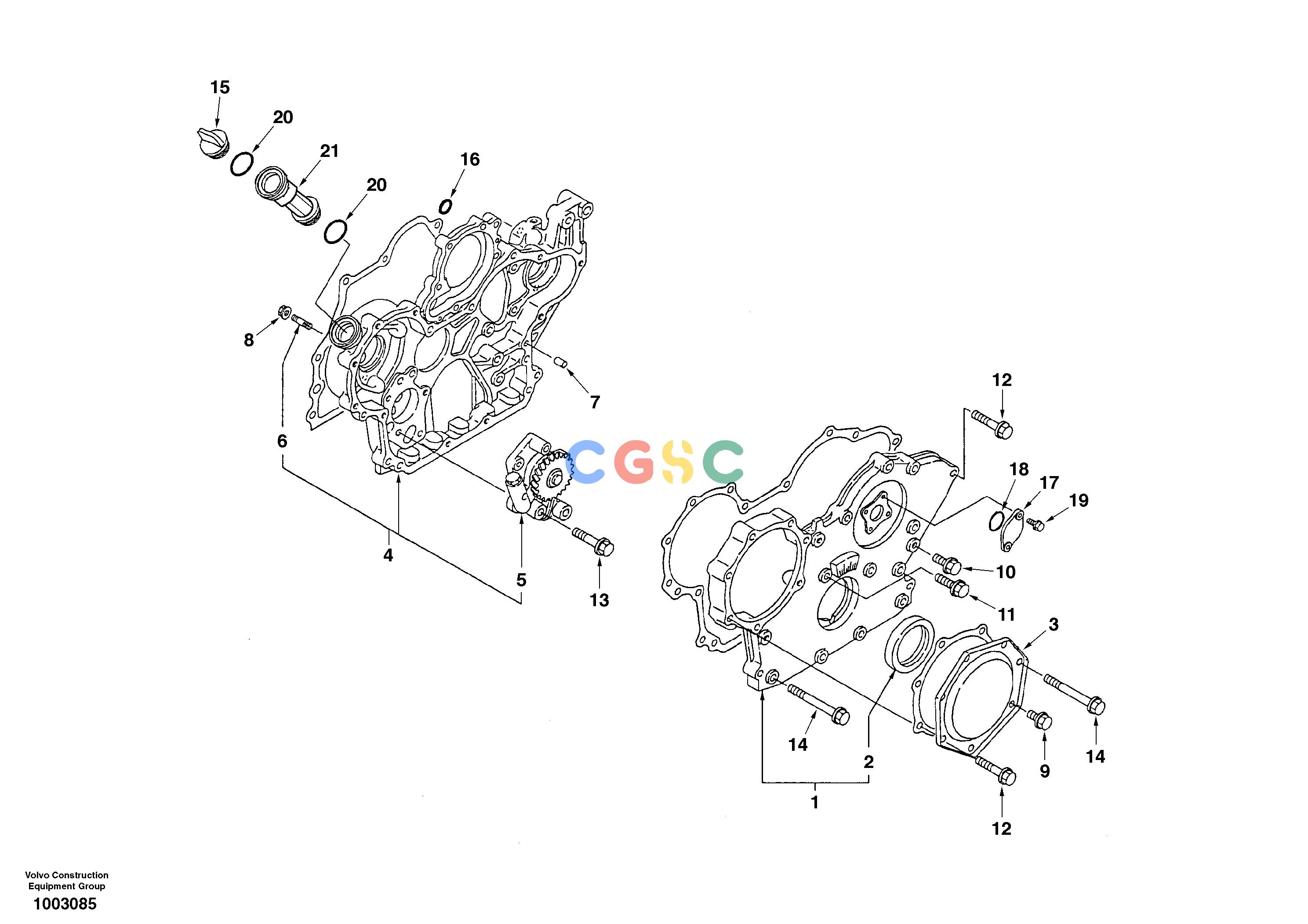 沃尔沃零件查询EC55 Timing gear casingSER NO 5001-AL04B001-AL04B002NoneNoneNoneAutodata Volvo online