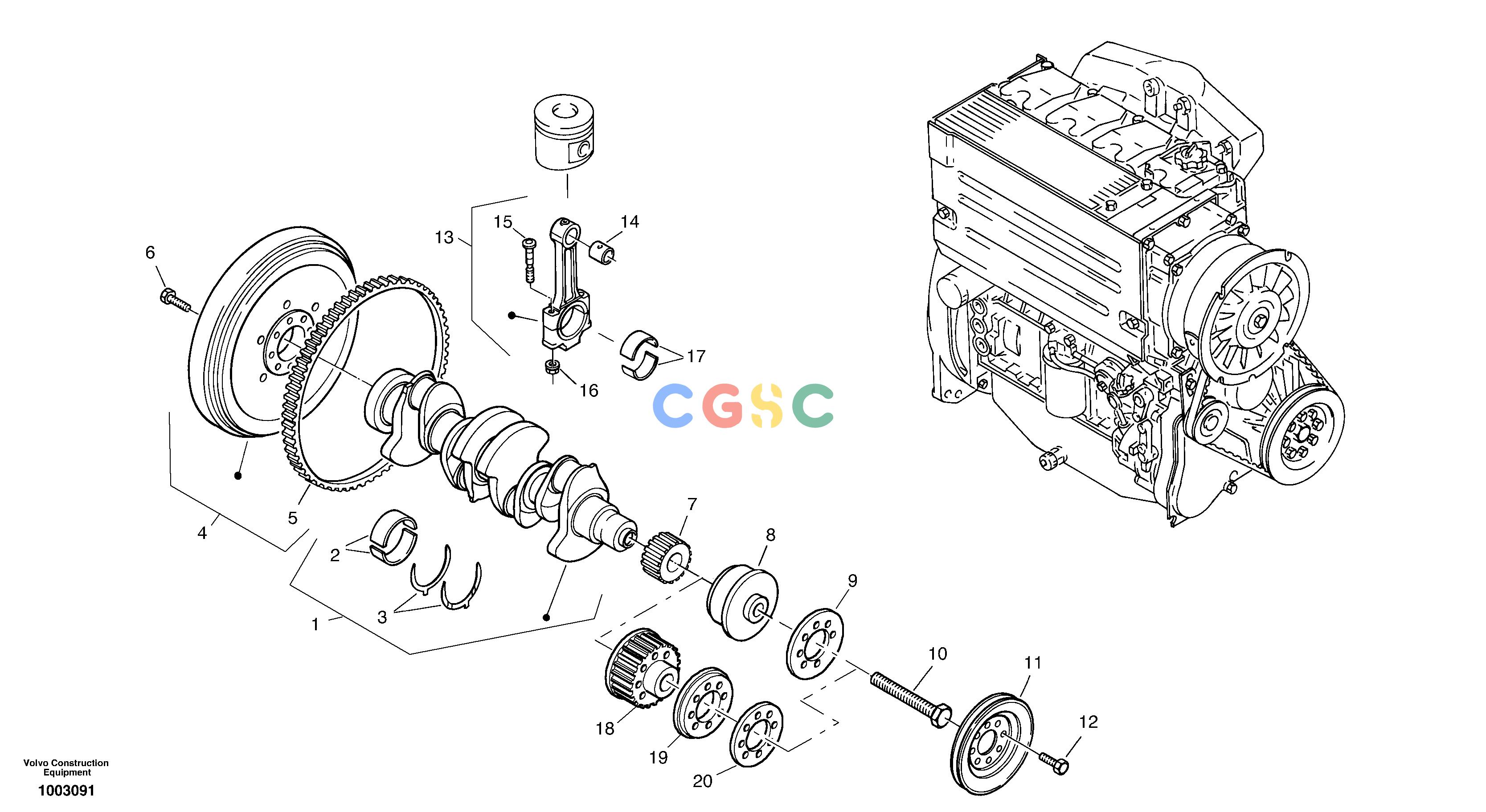 沃尔沃零件查询L20B CrankshaftTYPE 170 SER NO - 0499 NoneNoneNoneAutodata Volvo online