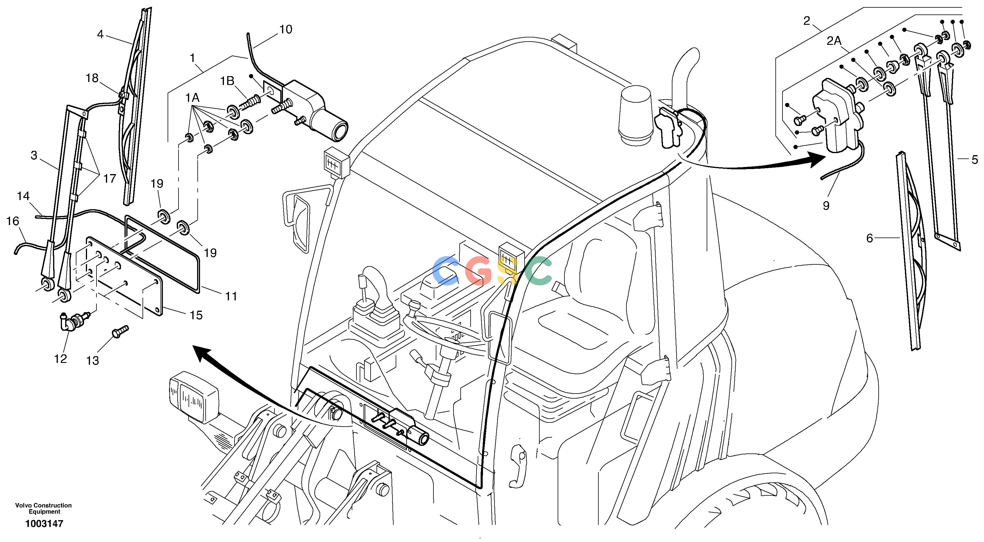 沃尔沃零件查询L25B Wiper installationTYPE 175 SER NO - 0499 NoneNoneNoneAutodata Volvo online