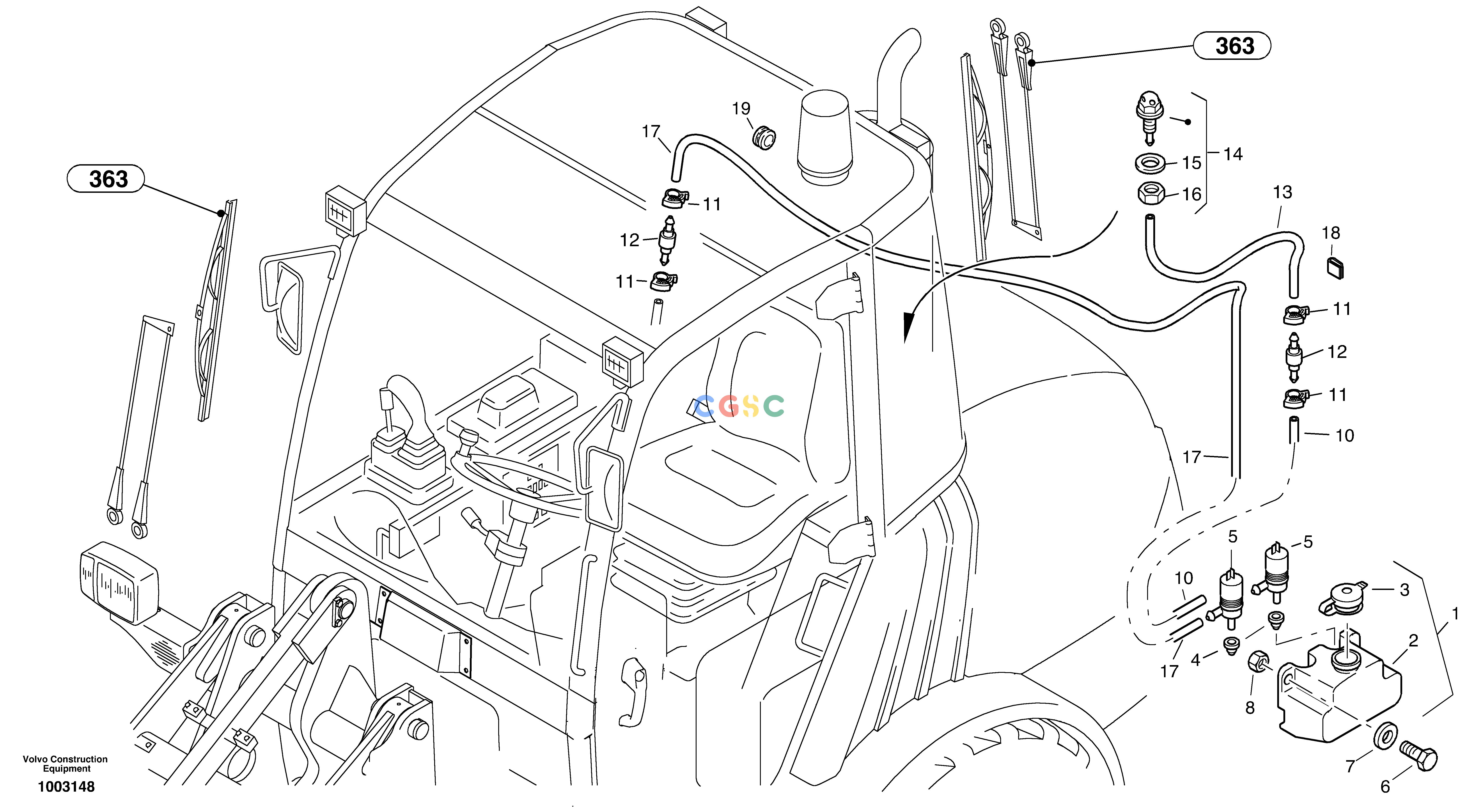 沃尔沃零件查询L25B Windscreen washer systemTYPE 175 SER NO - 0499 NoneNoneNoneAutodata Volvo online