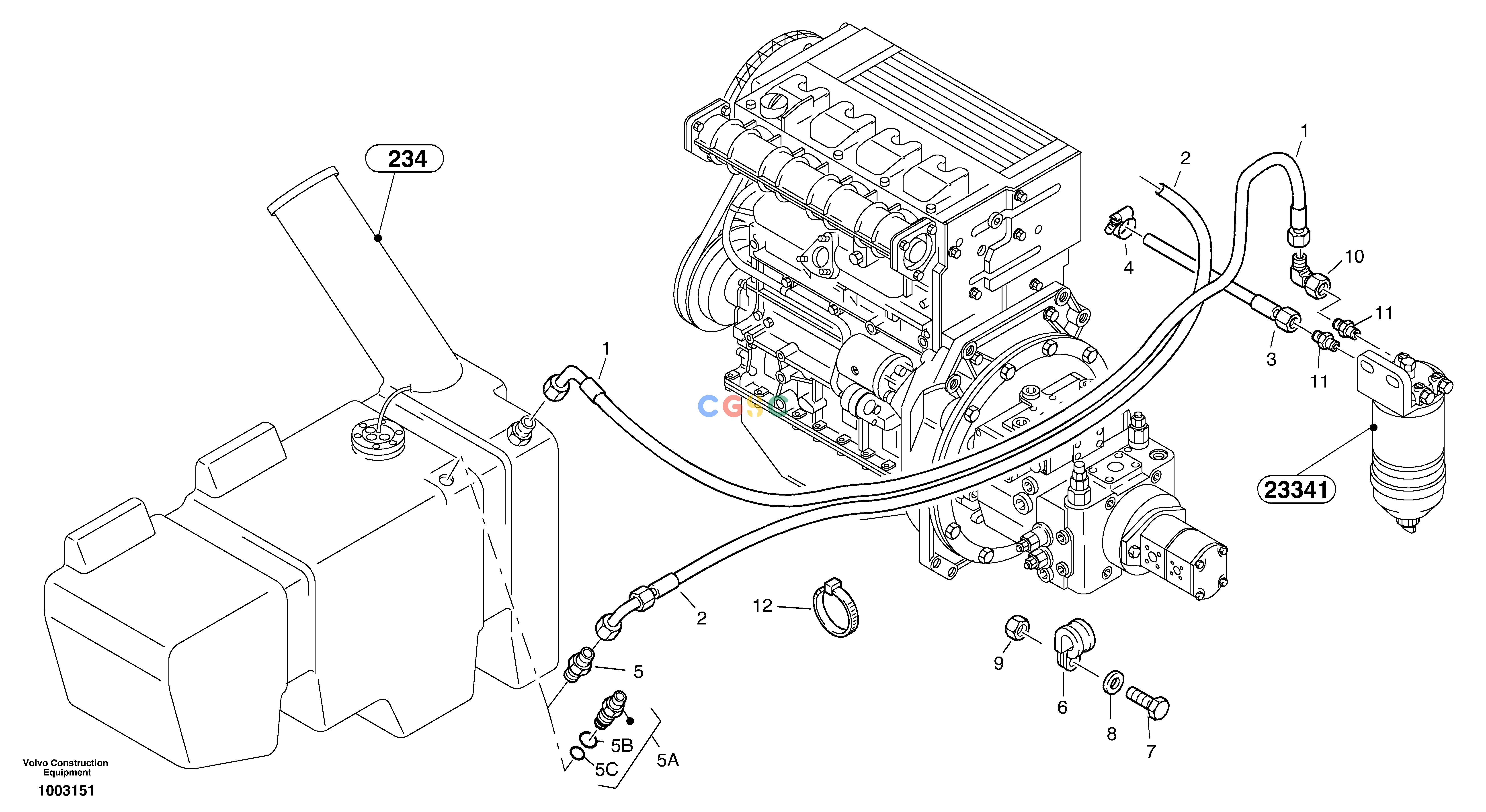 沃尔沃零件查询L25B Fuel pipesTYPE 175 SER NO - 0499 NoneNoneNoneAutodata Volvo online