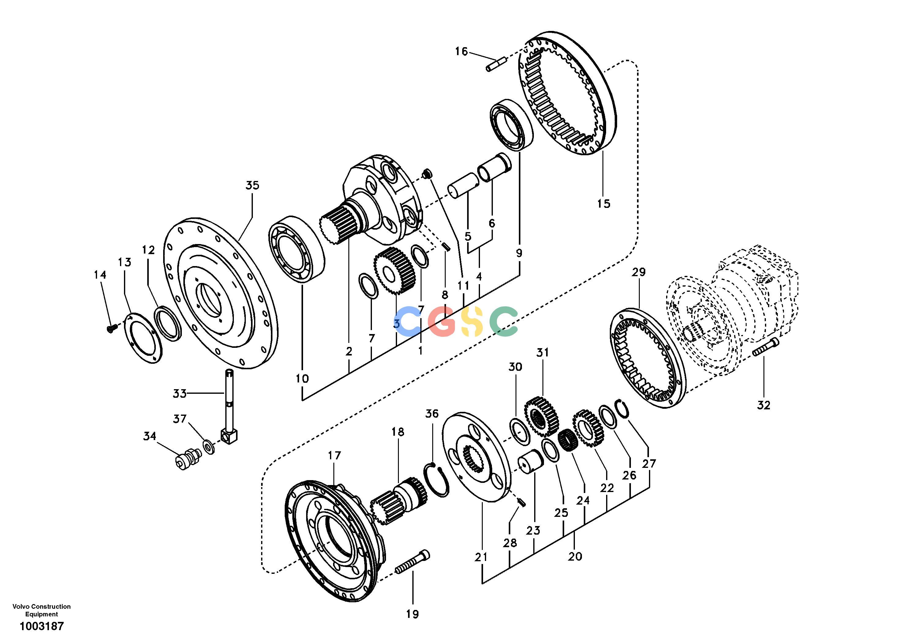 沃尔沃零件查询EC240 Swing gearboxNone NoneNoneNoneAutodata Volvo online