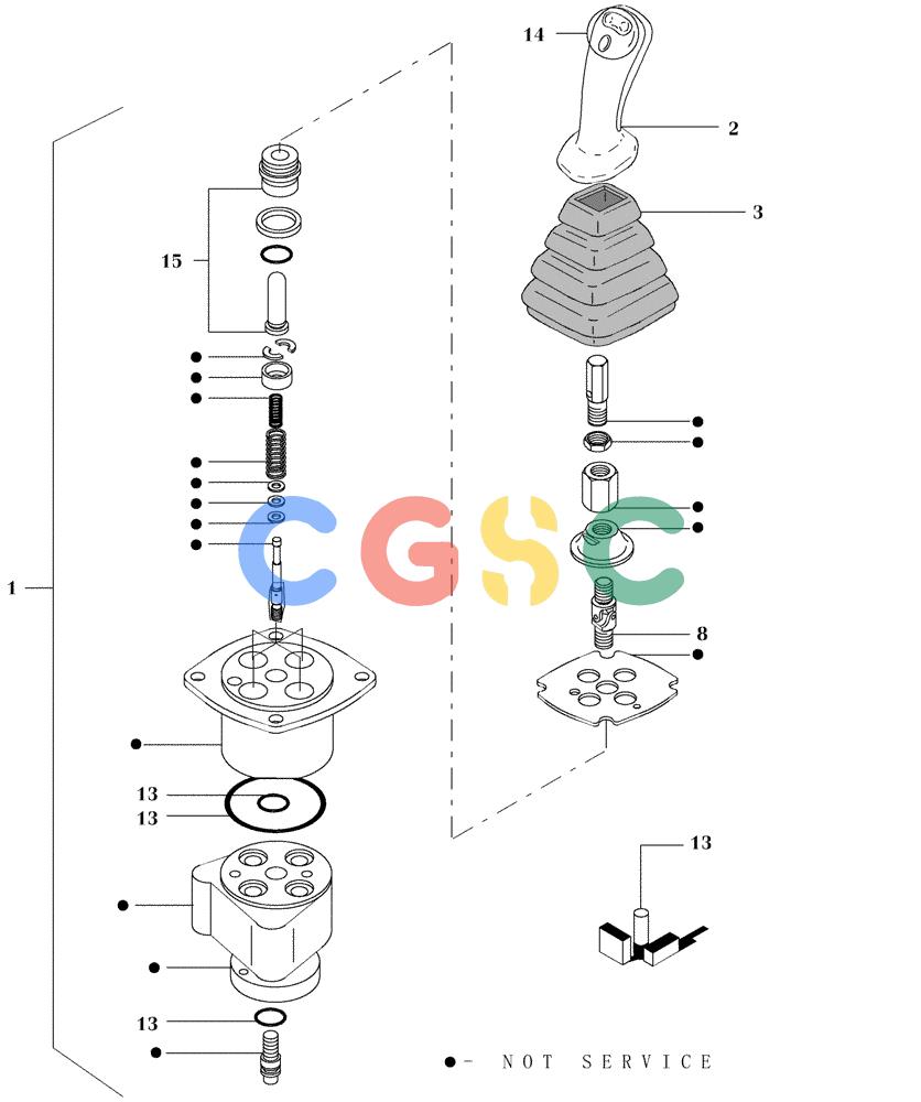 纽荷兰零件查询(DC70) - CRAWLER DOZER (N.A. VERSION) (4/99-) (2.339[02A]) - TRAVEL CONTROL PILOT VALVE - MANIPULATOR - DC70 STD. S/N 13041067 & DOWN; LGP S/N 13045015 & DOWN New Holland Constructuion