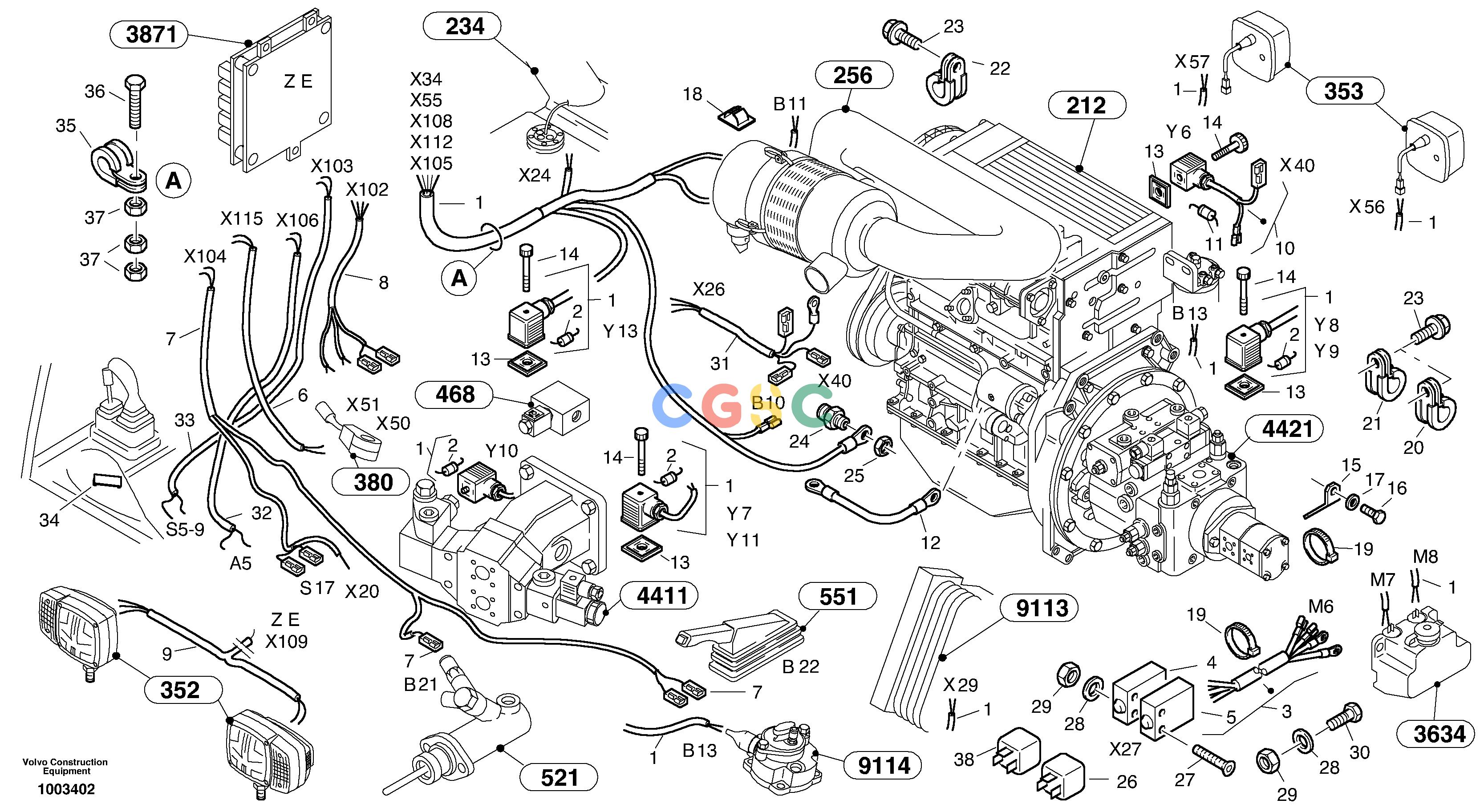 沃尔沃零件查询L25B Electric installationTYPE 175 SER NO - 0499 NoneNoneNoneAutodata Volvo online