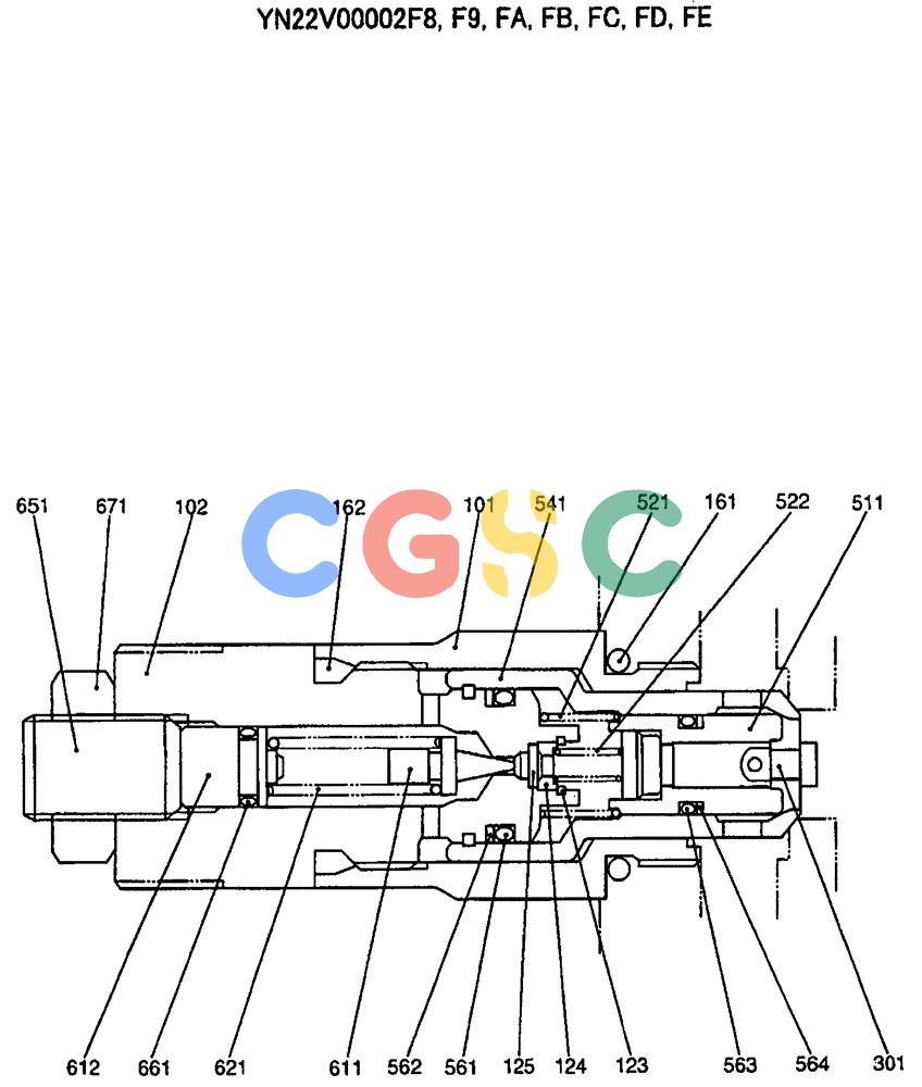神钢零件查询(SK170-8) - ACERA MARK III EXCAVATOR - TIER 3 (NA) ASN YM04-U1601 - (5/07-12/12) (08-26[00]) - VALVE ASSEMBLY, PORT RELIEF (YN22V00002F9) Kobelco