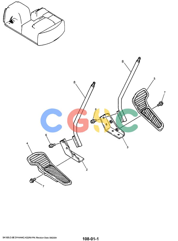 神钢零件查询(SK160LC-6E) - DYNAMIC ACERA EXCAVATOR 08/2004 ASN YM03U0523 (8/04-12/07) (01-026 ) - PROPEL LEVER ASSY Kobelco
