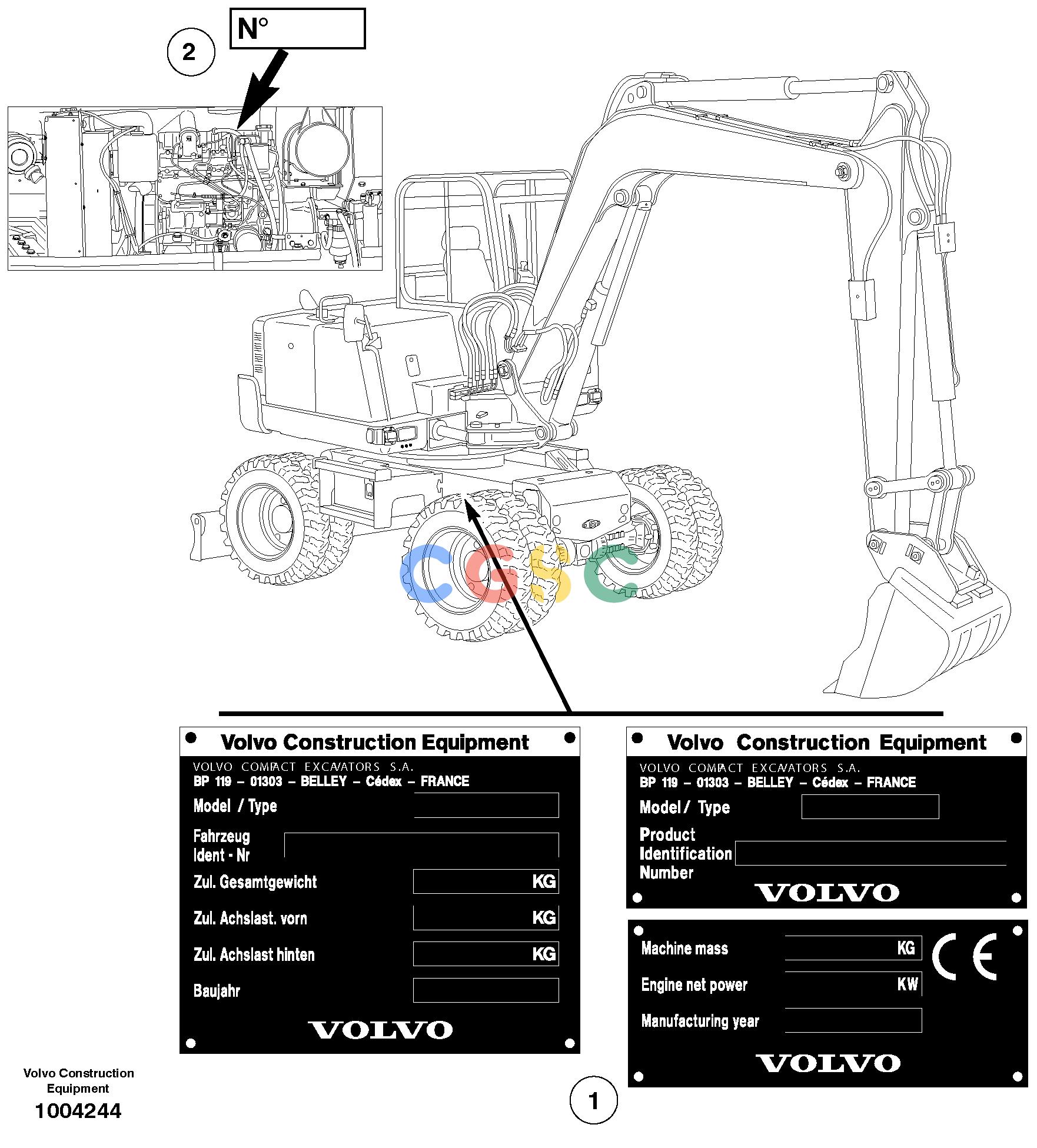 沃尔沃零件查询EW70 Product identification plateTYPE 262 NoneNoneNoneAutodata Volvo online