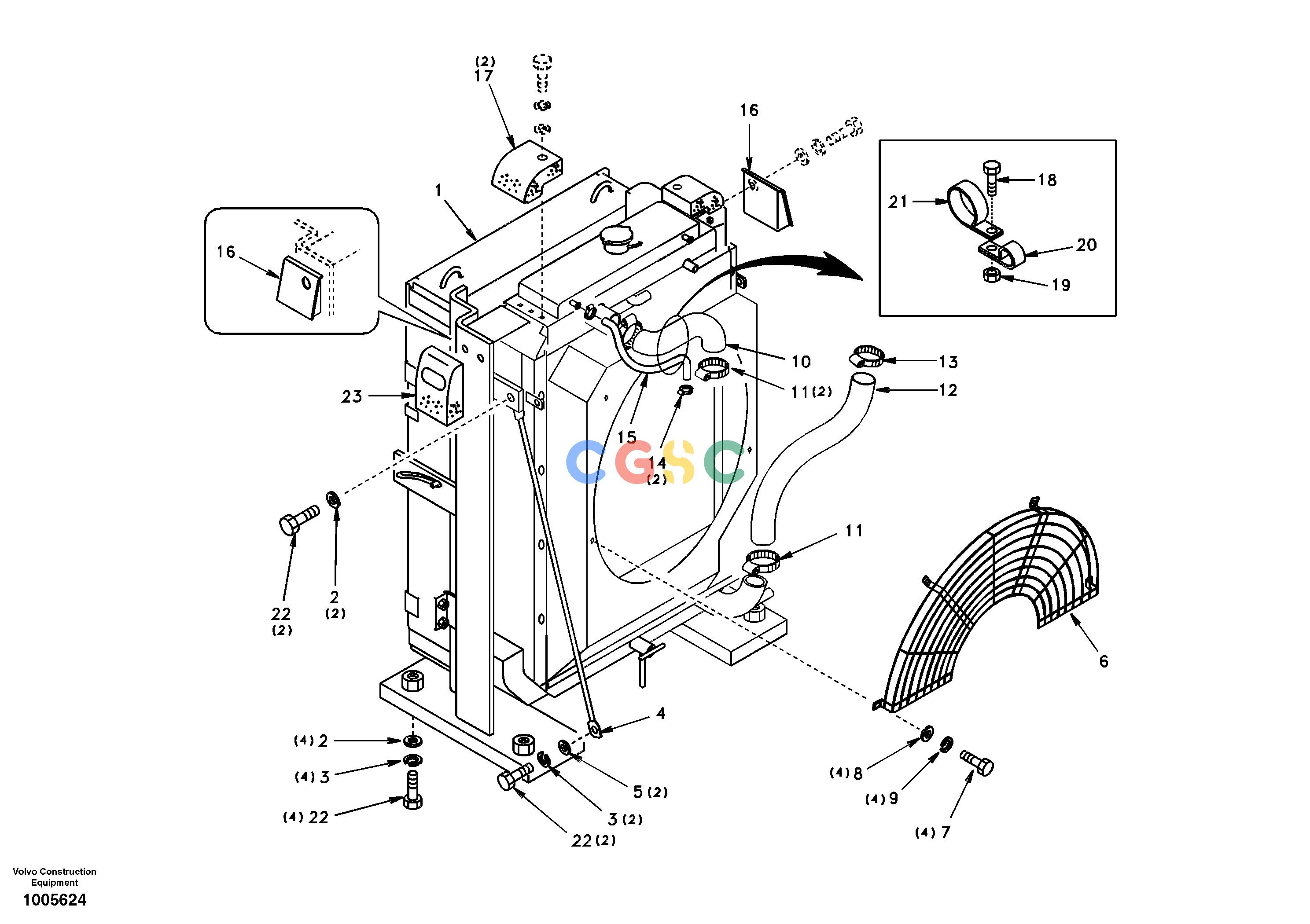 沃尔沃零件查询EC210 Cooling systemNoneDD04H001-DD04H002NoneNoneNoneAutodata Volvo online