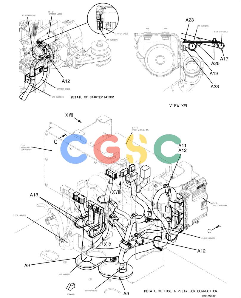 纽荷兰零件查询(E135B) - CRAWLER EXCAVATOR TIER 3 - ASN YH05-07001 (N8TA13006) (1/08-) (02-68[08]) - HARNESS ASSEMBLY, UPPER (YY13E00052F1), PAGE 8 OF 11 New Holland Constructuion