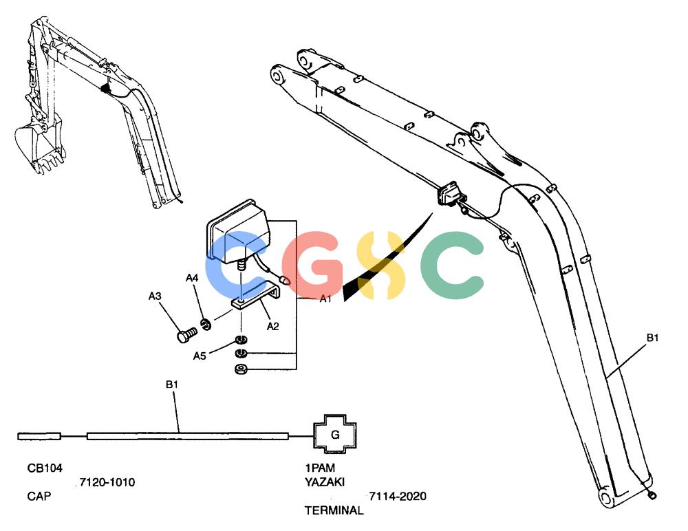 纽荷兰零件查询(E70) - MIDI CRAWLER EXCAVATOR (NA) (1/06-) (097) - LIGHT INSTALLATION (BOOM) New Holland Constructuion