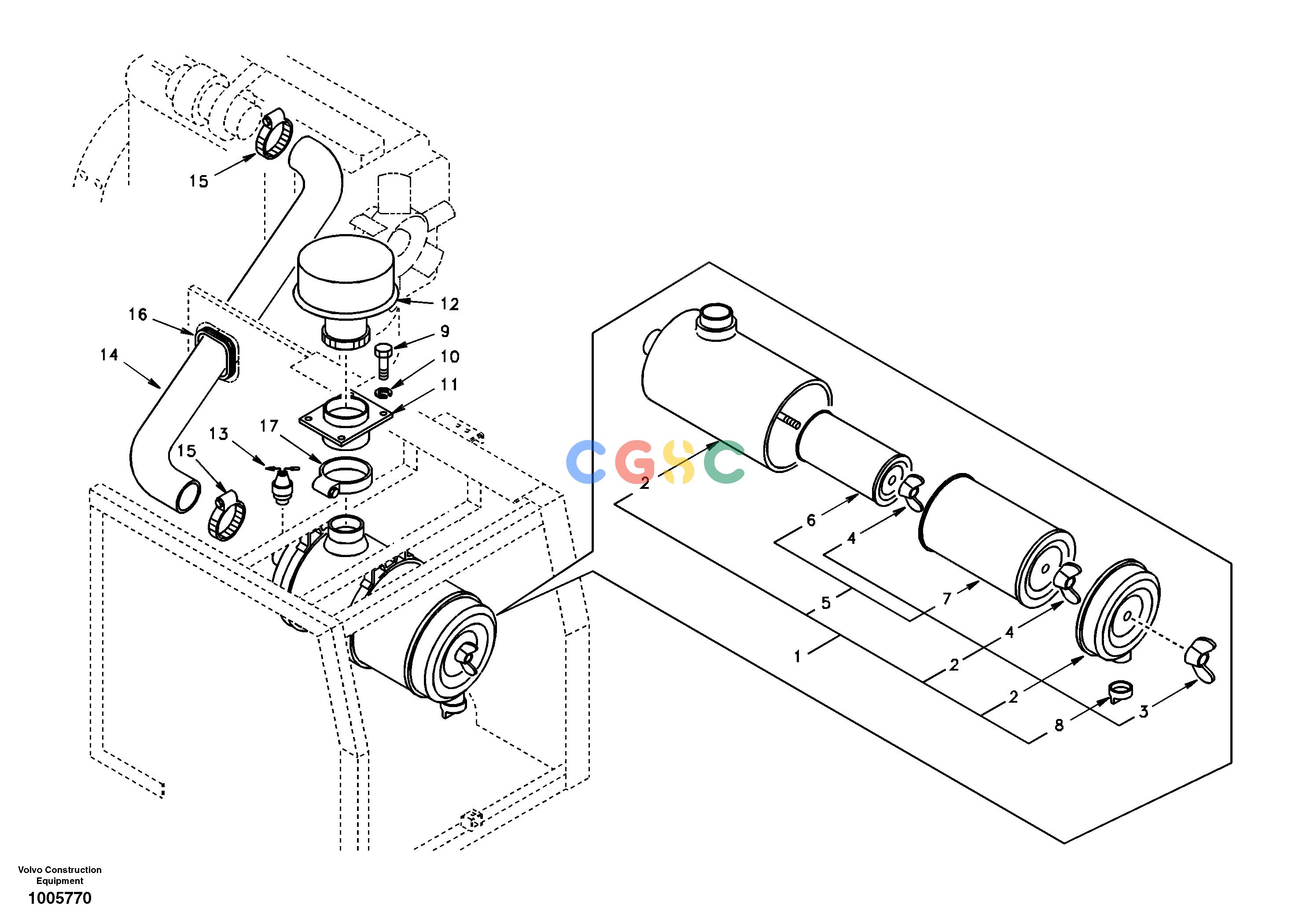 沃尔沃零件查询EC210 Inlet system, pre-cleanerNoneDD04F001-NoneNoneNoneNoneAutodata Volvo online