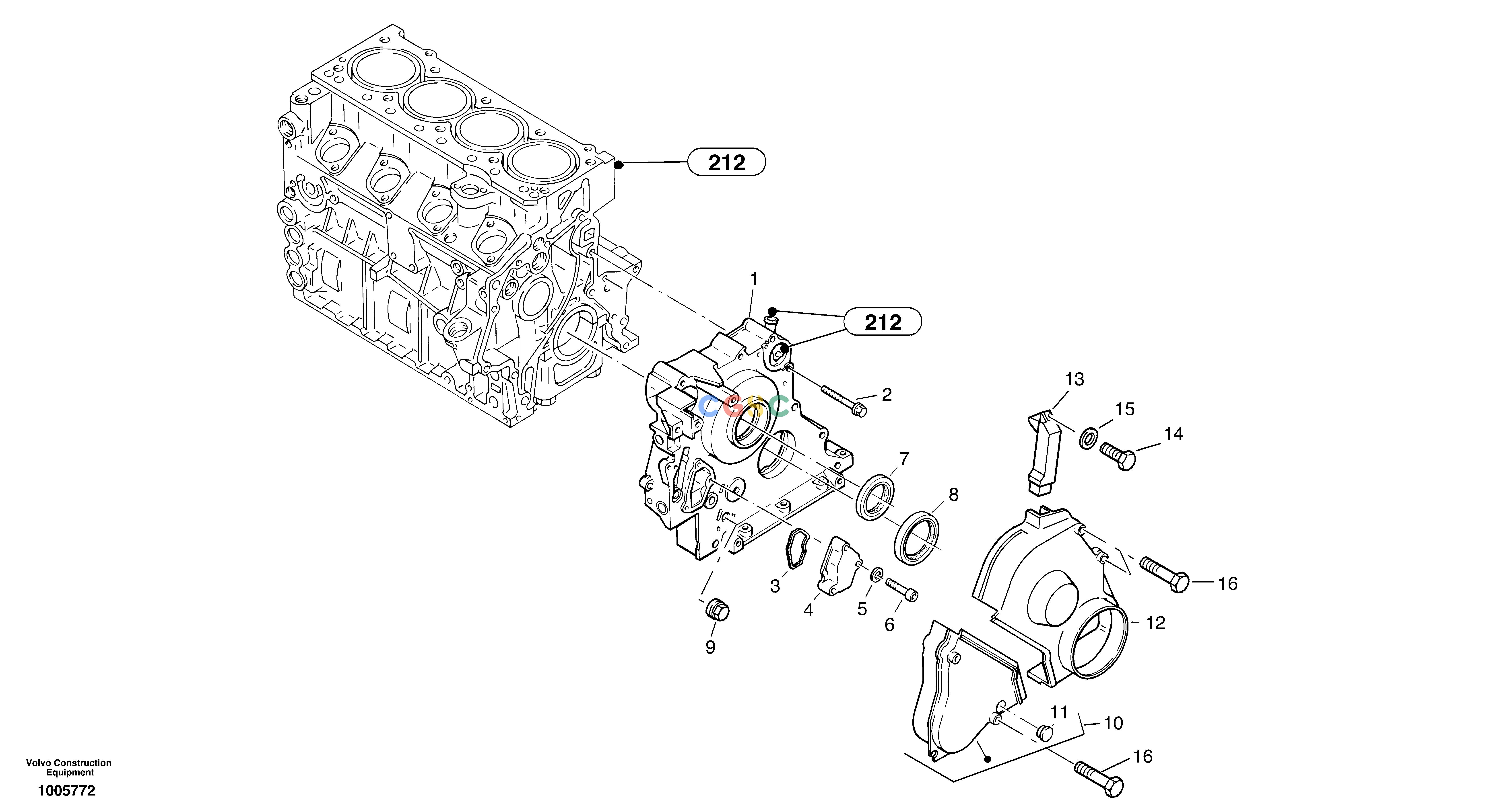 沃尔沃零件查询ZL502C Timing gear housing (front cover)SER NO 0503001 - NoneNoneNoneAutodata Volvo online