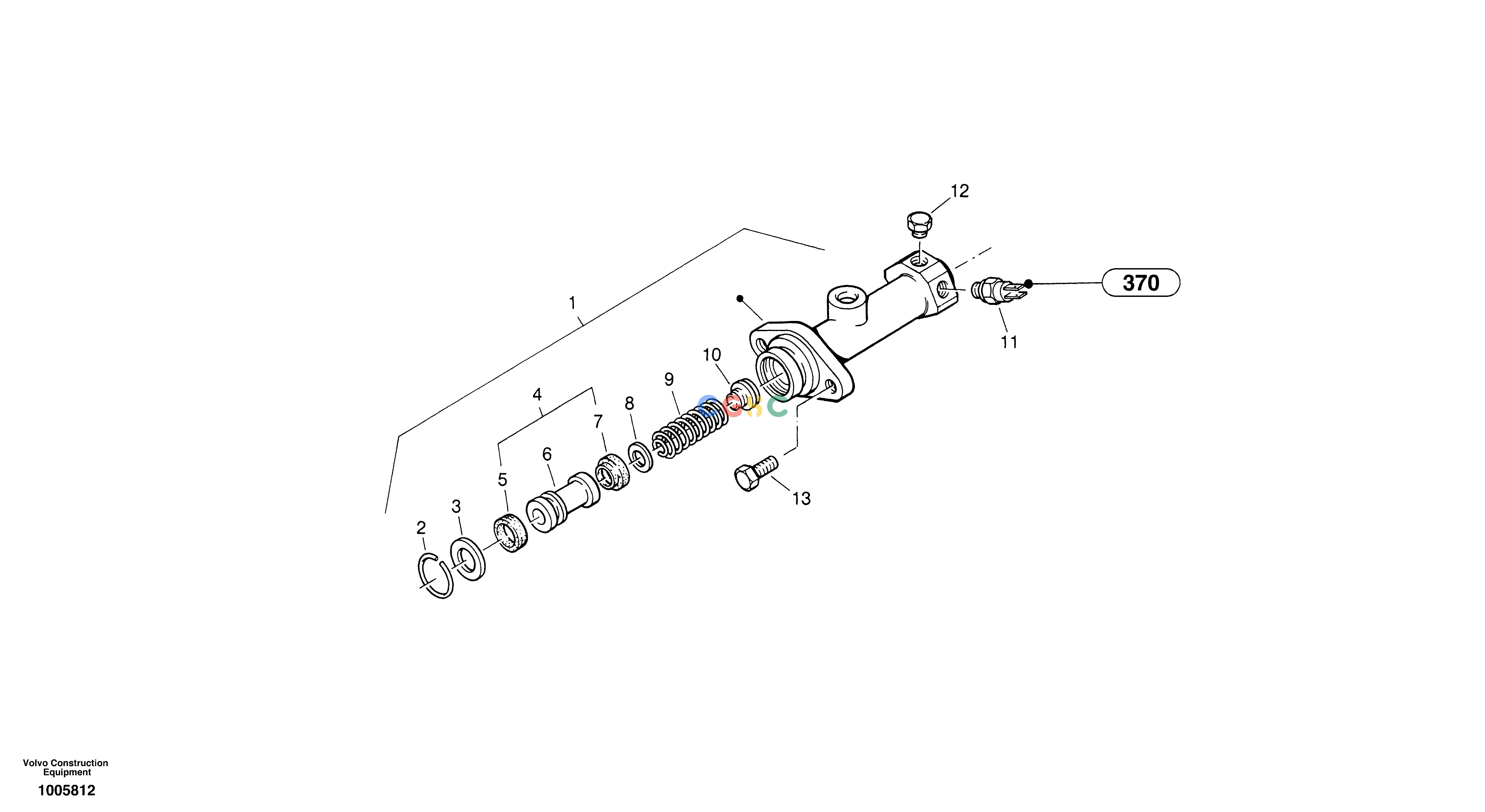 沃尔沃零件查询ZL302C Brake cylinderSER NO 2404001 - NoneNoneNoneAutodata Volvo online