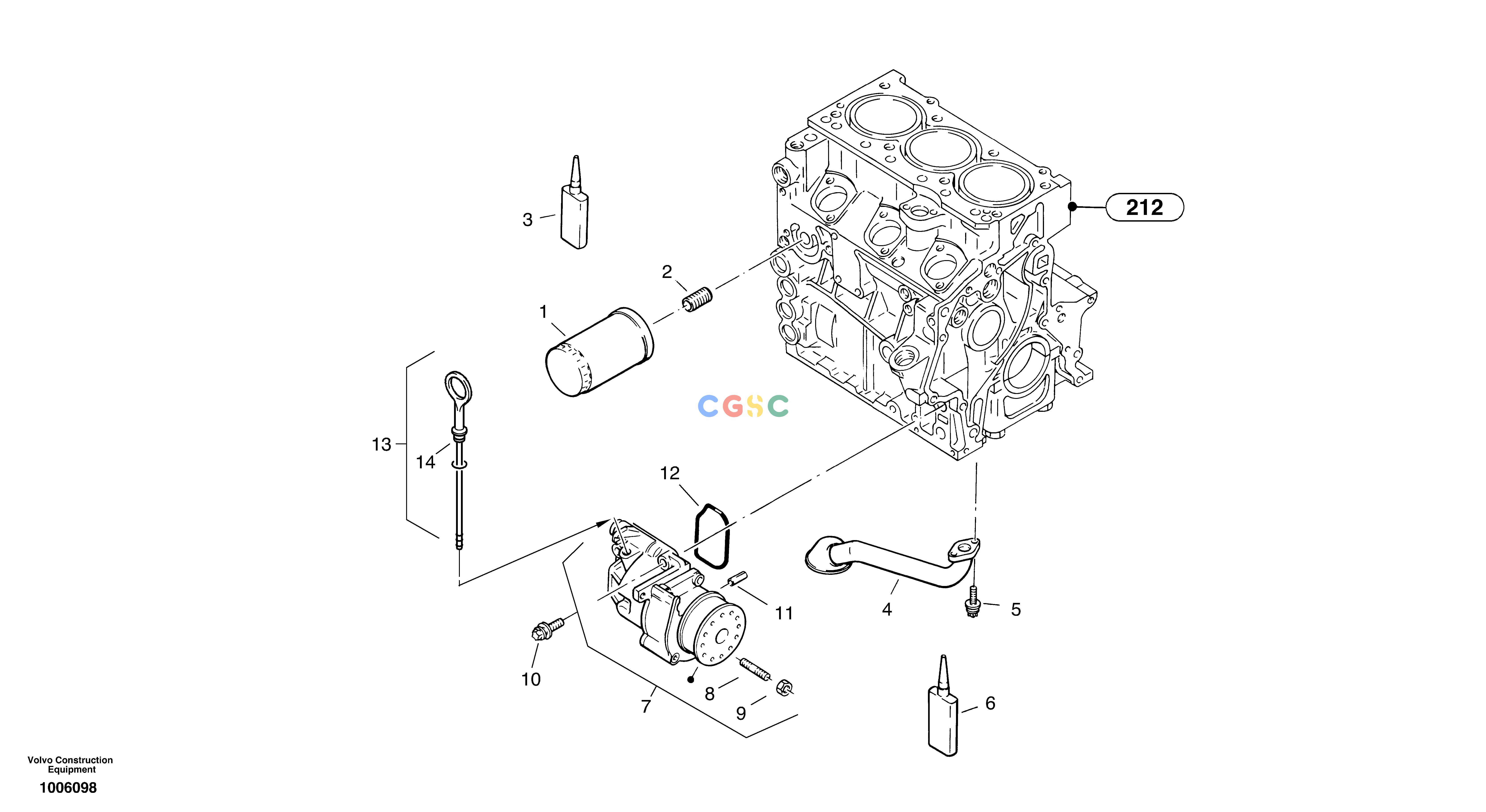 沃尔沃零件查询ZL502C Oil pump, oil filterSER NO 0503001 - NoneNoneNoneAutodata Volvo online