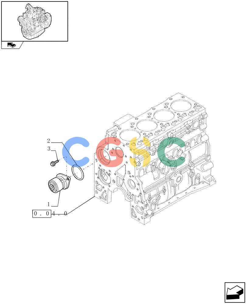 神钢零件查询(F4GE9484K J601) - ENGINE - 504103830-920019897 (1/13-) (0.32.0) - WATER PUMP (504062836) Kobelco