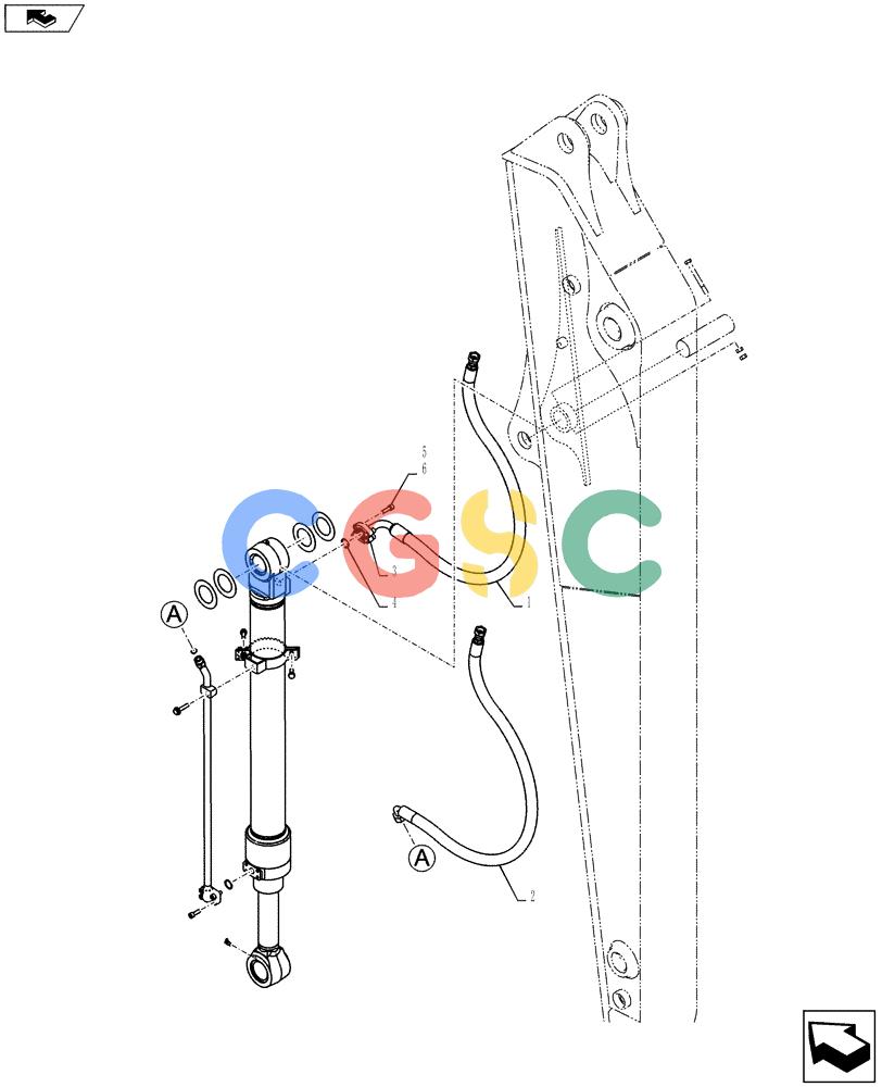 纽荷兰零件查询(E135BSRLC) - CRAWLER EXCAVATOR ASN YH06-08001 (03-026[00]) - HYDRAULIC LINES, ARM 2.84M (BUCKET) New Holland Constructuion