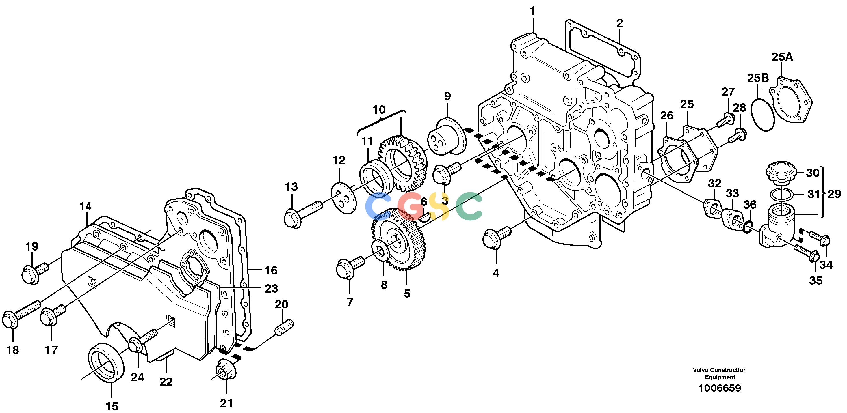 沃尔沃零件查询EW160 Timing gear casingSER NO 1001-1912 NoneNoneNoneAutodata Volvo online