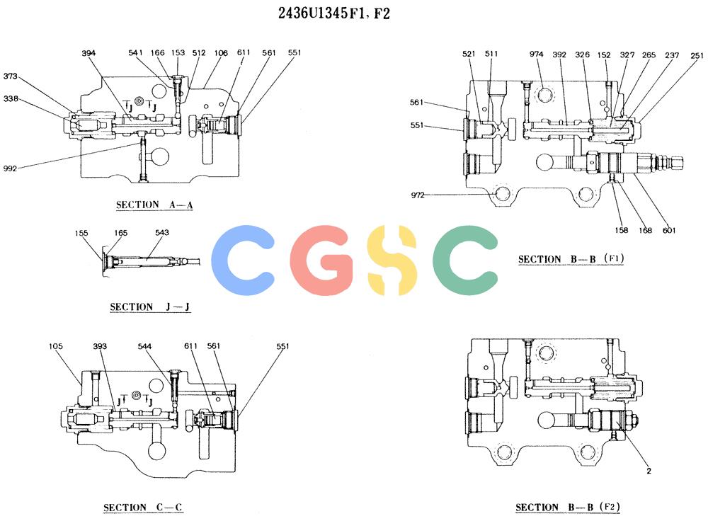 神钢零件查询(K916LC) - MARK II EXCAVTOR ASN YS0201 (1/89-12/03) (10-014[02]) - VALVE ASSY, CONTROL Kobelco