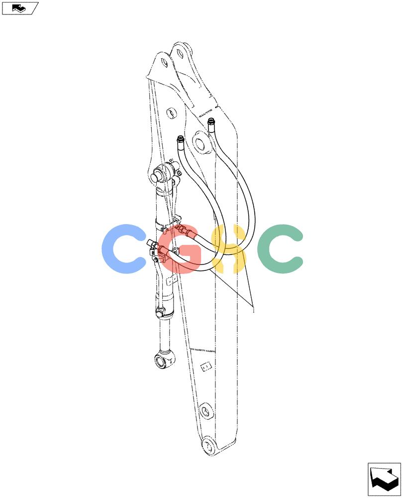 纽荷兰零件查询(E70BSR) - COMPACT CRAWLER EXCAVATOR ASN YT06-18001 (03-029[01]) - HYDRAULIC LINES, ARM 2.13M New Holland Constructuion
