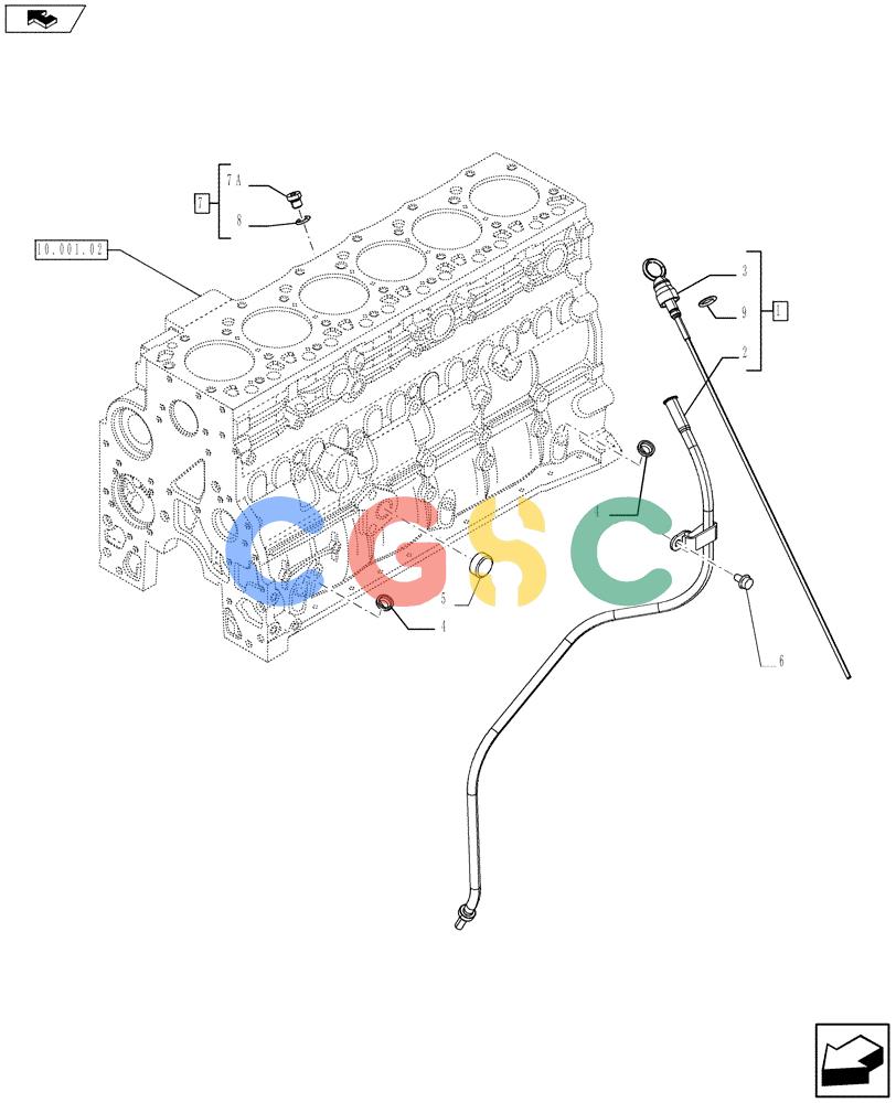 神钢零件查询(F4GE9684R J605) - ENGINE 5801404376 - 84370655 (11/13-) (10.304.01[01]) - ENGINE OIL DIPSTICK (2855441 - 2855432) Kobelco