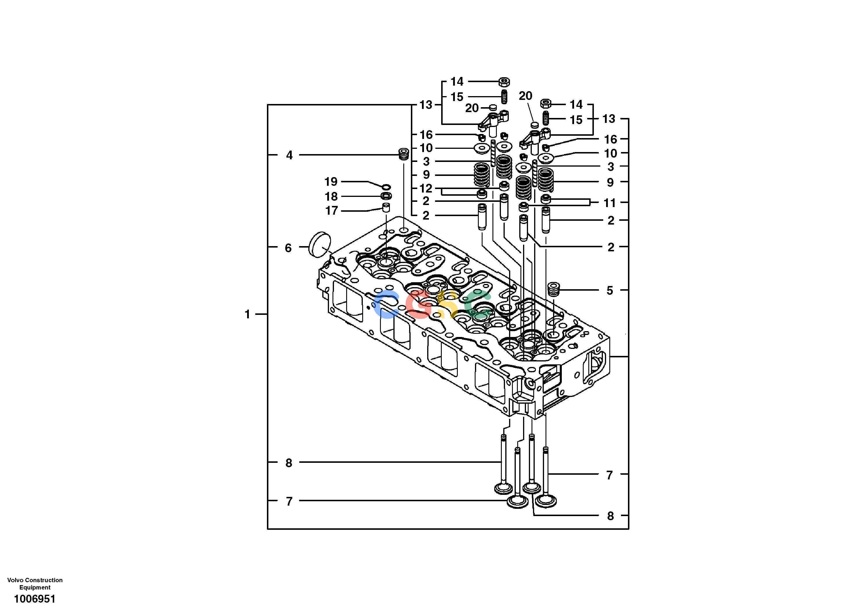 沃尔沃零件查询EW55B Cylinder headNone8278942-8278943NoneNoneNoneAutodata Volvo online