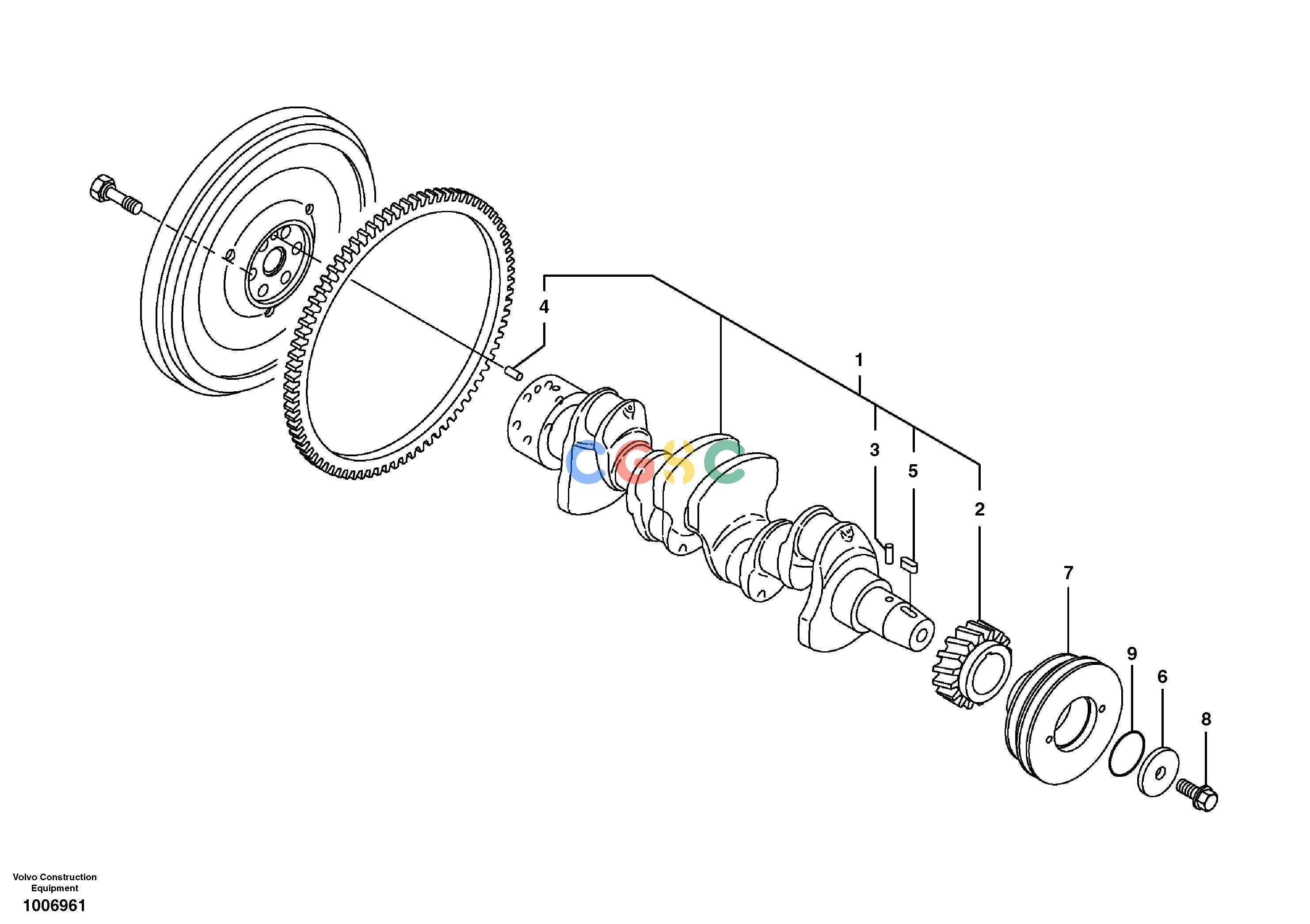 沃尔沃零件查询EW60C CrankshaftS/N 110001- NoneNoneNoneAutodata Volvo online