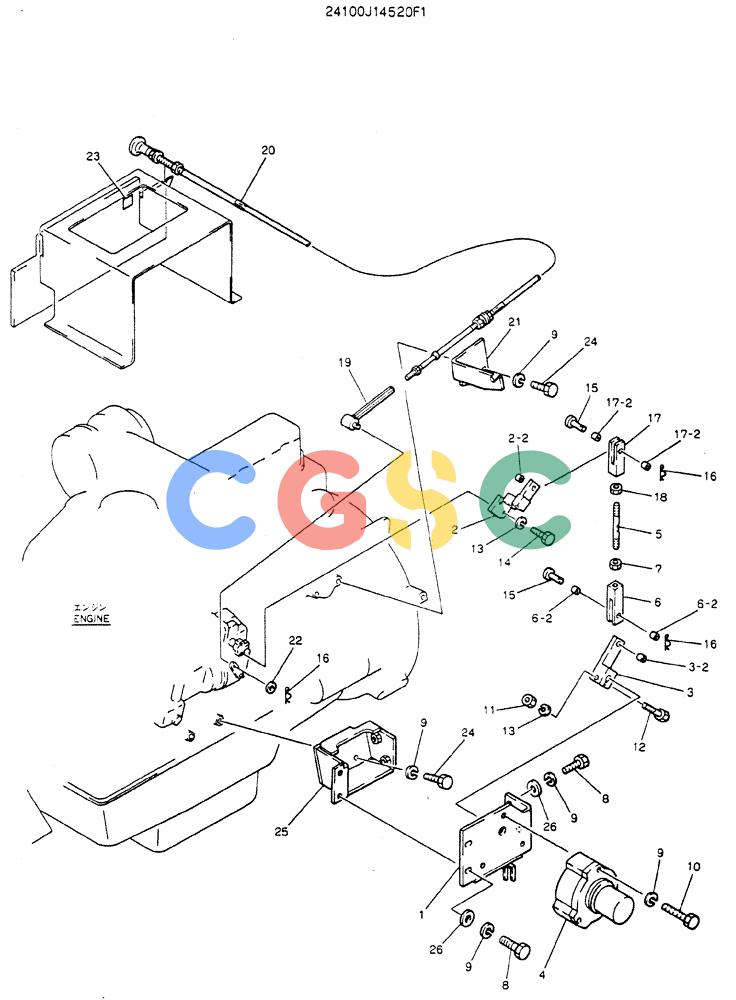神钢零件查询(MD200C) - EXCAVATOR BTW YQU0701 - YQU2000 (1/80-12/06) (05-008) - CONTROL ASSY. ENGINE Kobelco