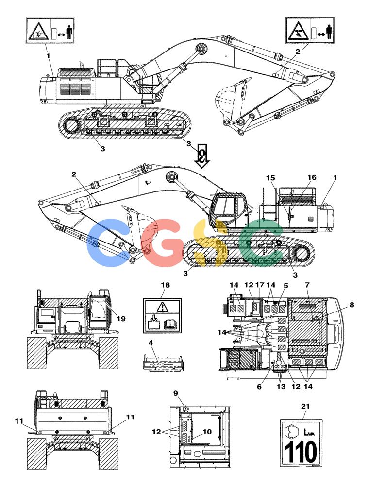 纽荷兰零件查询(E805) - CRAWLER EXCAVATOR (1/05-) (09-115-00[01]) - DECALS New Holland Constructuion