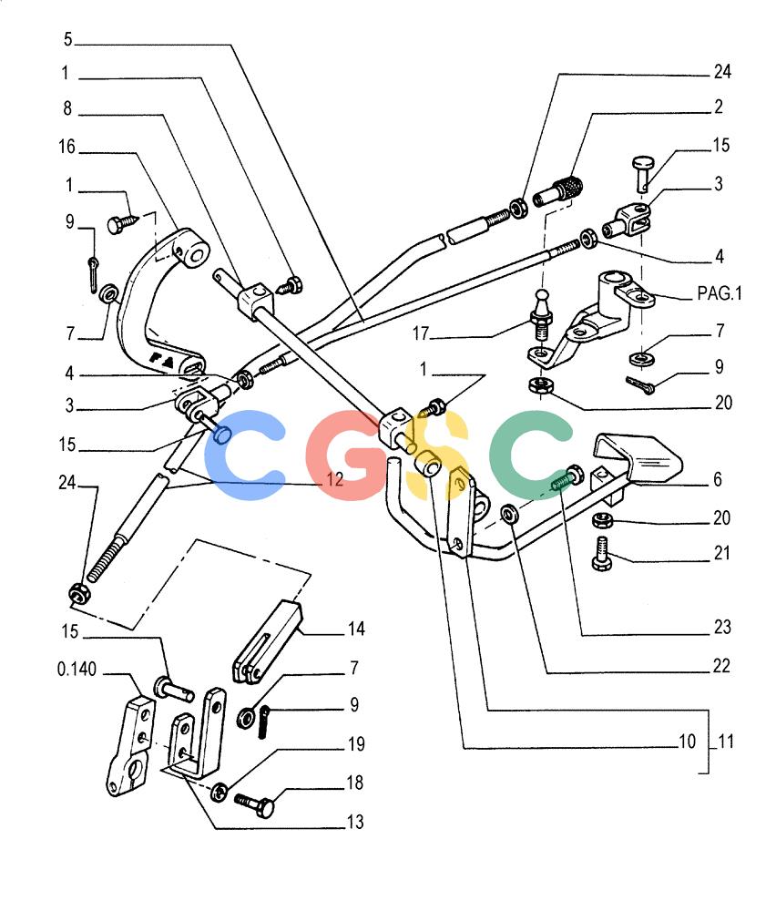 纽荷兰零件查询(FL175) - CRAWLER LOADER (N.A. VERSION) (6/92-) (0.520[03]) - THROTTLE CONTROL New Holland Constructuion