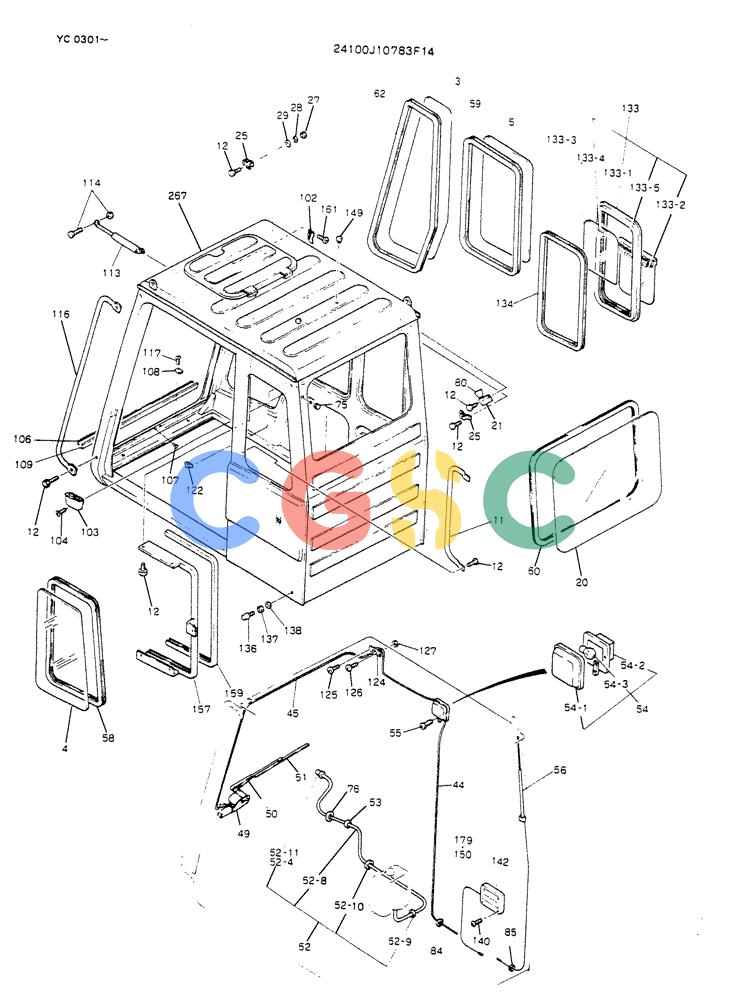神钢零件查询(K912LC) - MARK II EXCAVATOR ASN YC-0301 (1/88-12/03) (02-006[01]) - CAB ASSY (FOR NORTH AMERICA) Kobelco