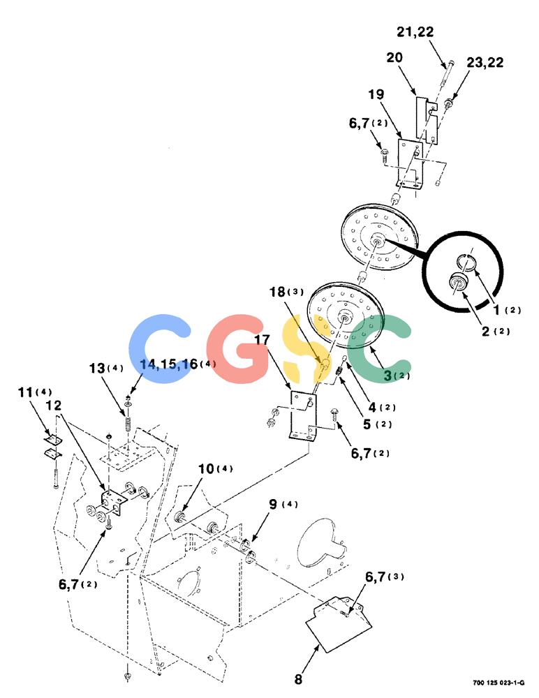 凯斯零件查询(8465T) - CASE IH ROUND BALER W/TRACTOR HYDRAULICS (1/91-12/97) (6-10) - THREADER PULLEY AND GUIDE ASSEMBLIES, TWINE Case Agriculture