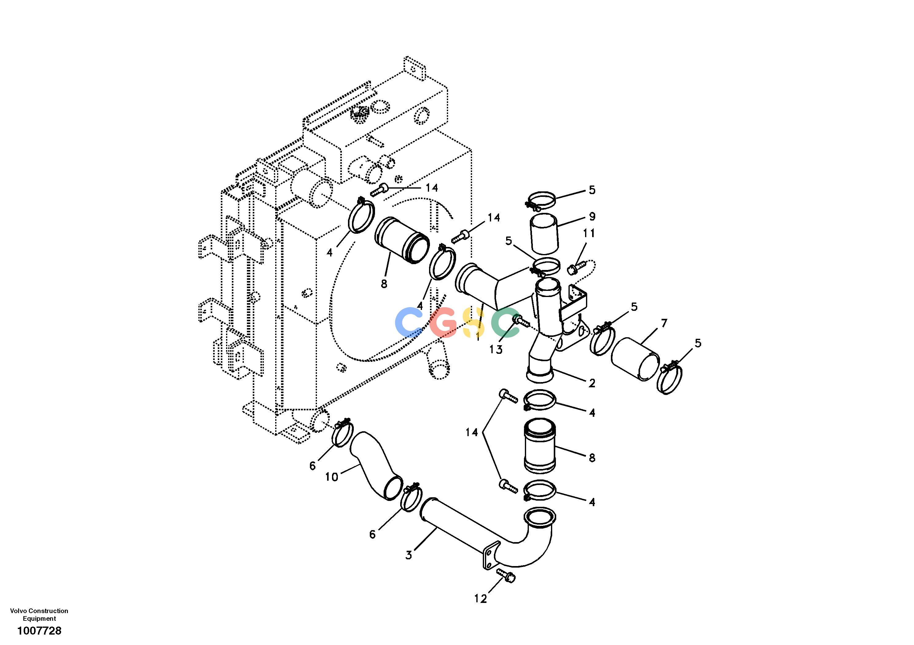沃尔沃零件查询EC180B Charge air cooler, plumbingPRIME S/N 12001-8278983-NoneNoneNoneNoneAutodata Volvo online
