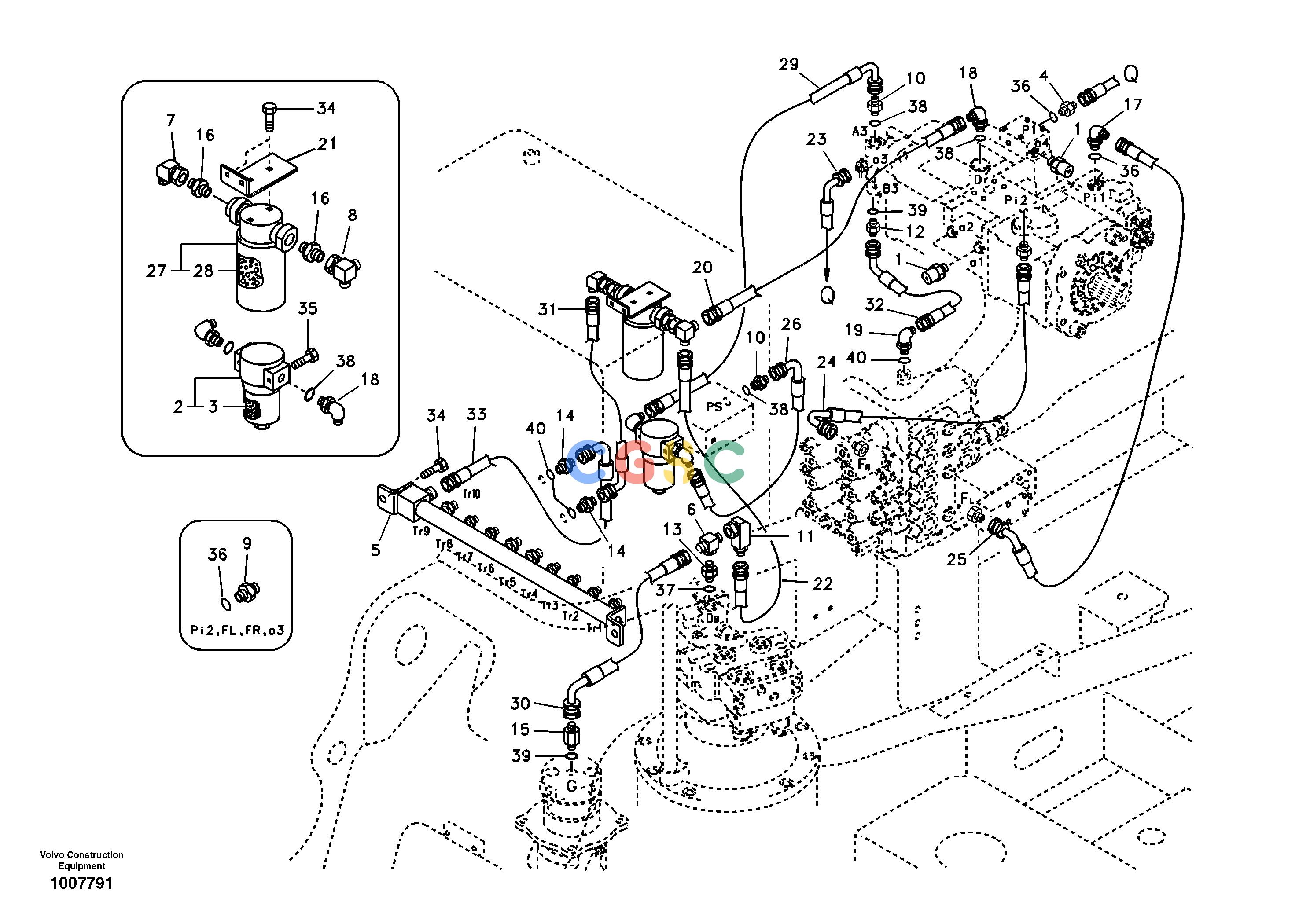 沃尔沃零件查询EC135B Servo system, pump piping and filter mount.SER NO 20001-200798277787-NoneNoneNoneNoneAutodata Volvo online