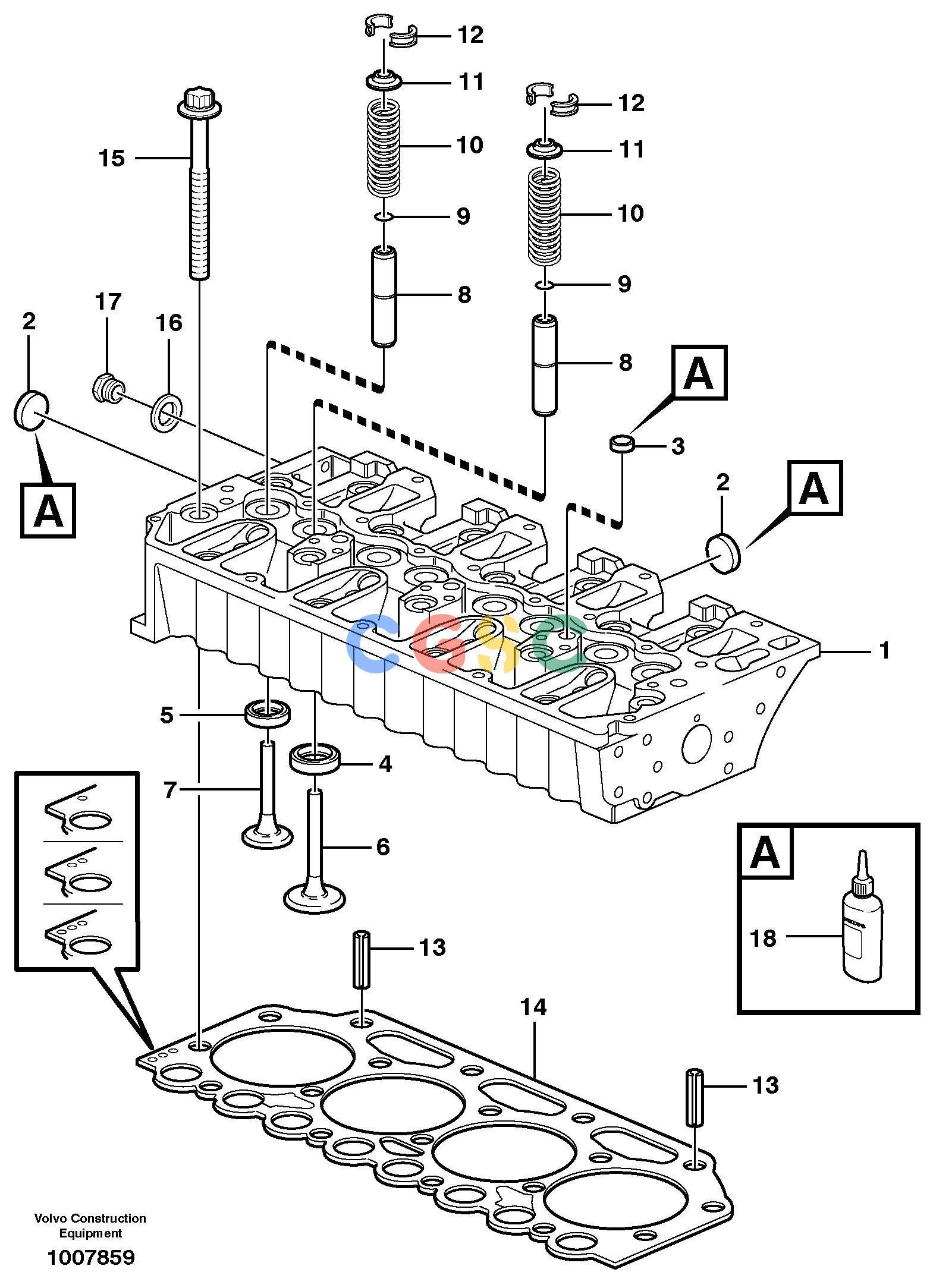 沃尔沃零件查询EW140B Cylinder headNone NoneNoneNoneAutodata Volvo online