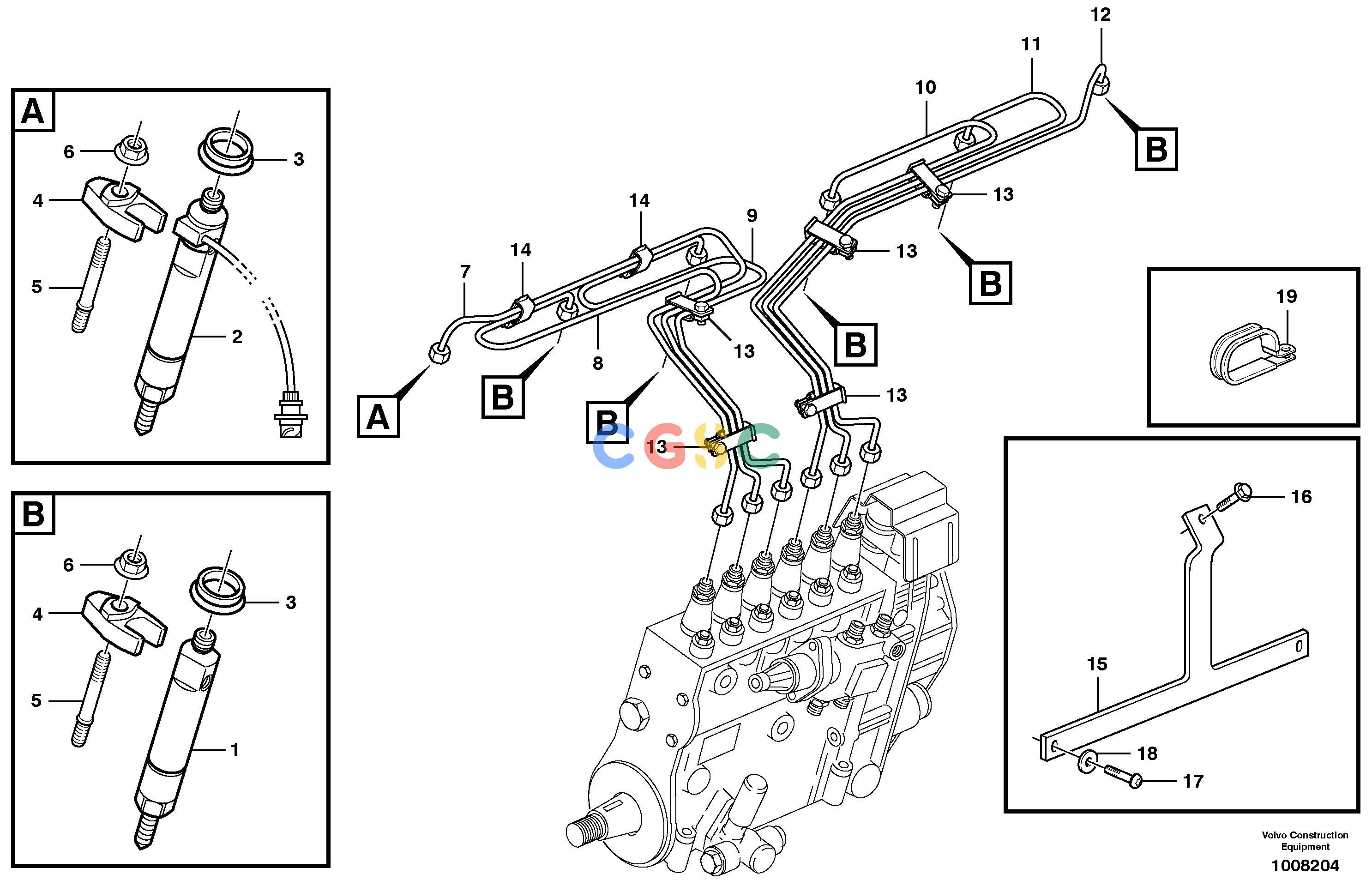 沃尔沃零件查询A30D Fuel lines, injectorsS/N -11999, - 60093 USA S/N-72999 BRAZIL NoneNoneNoneAutodata Volvo online