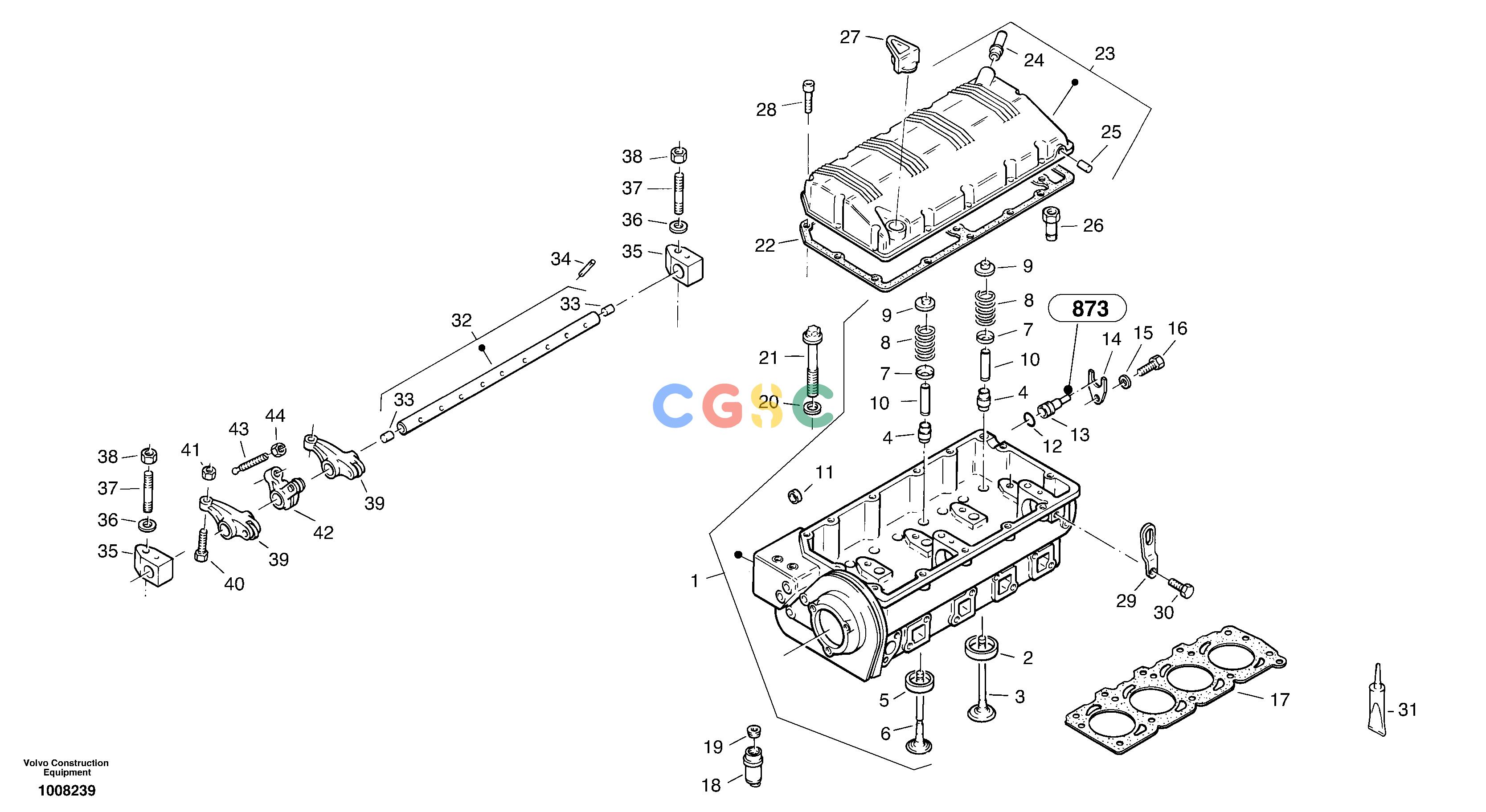 沃尔沃零件查询ZL302C Cylinder headSER NO 2404001 - NoneNoneNoneAutodata Volvo online