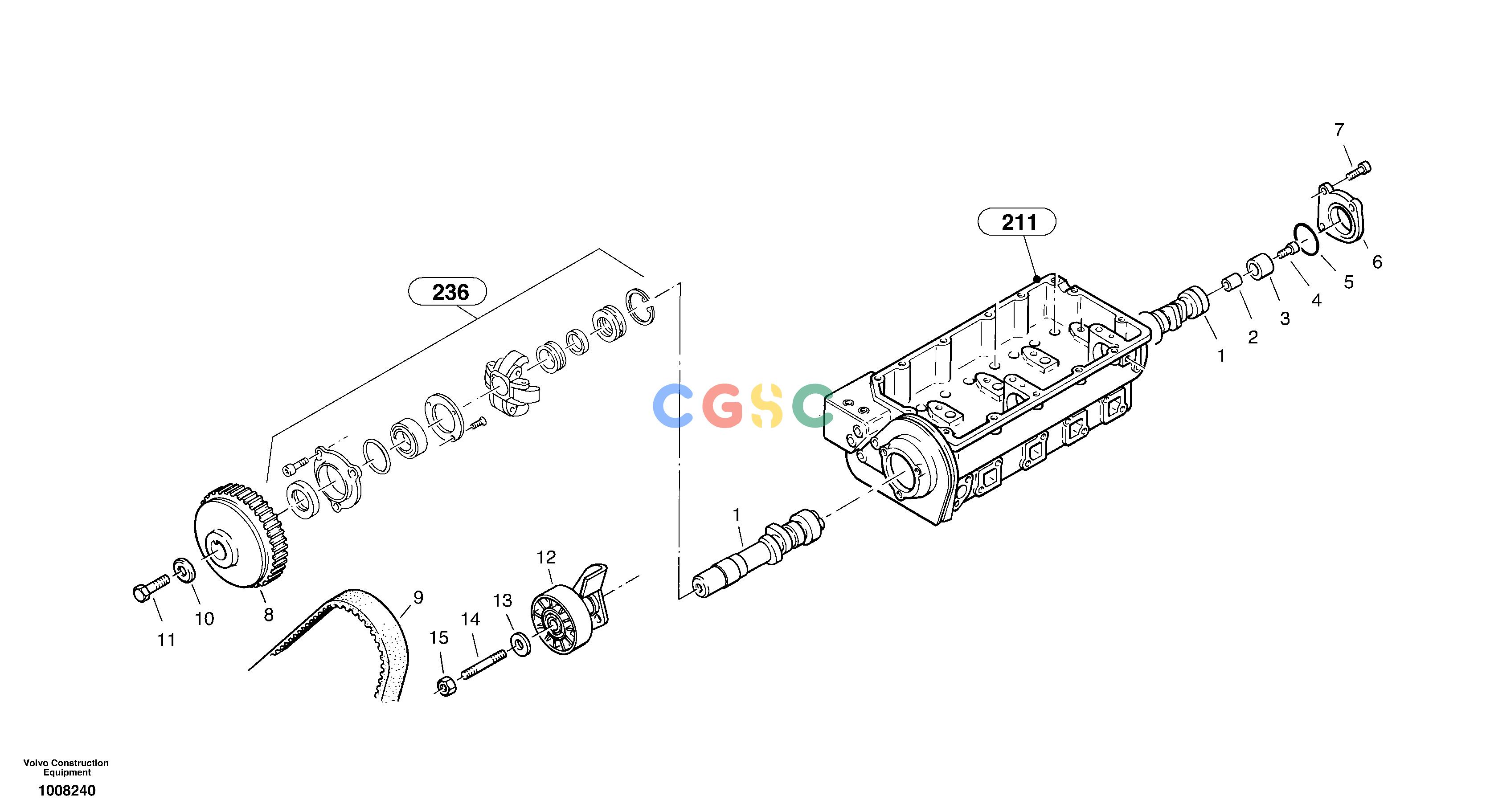 沃尔沃零件查询ZL302C CamshaftSER NO 2404001 - NoneNoneNoneAutodata Volvo online