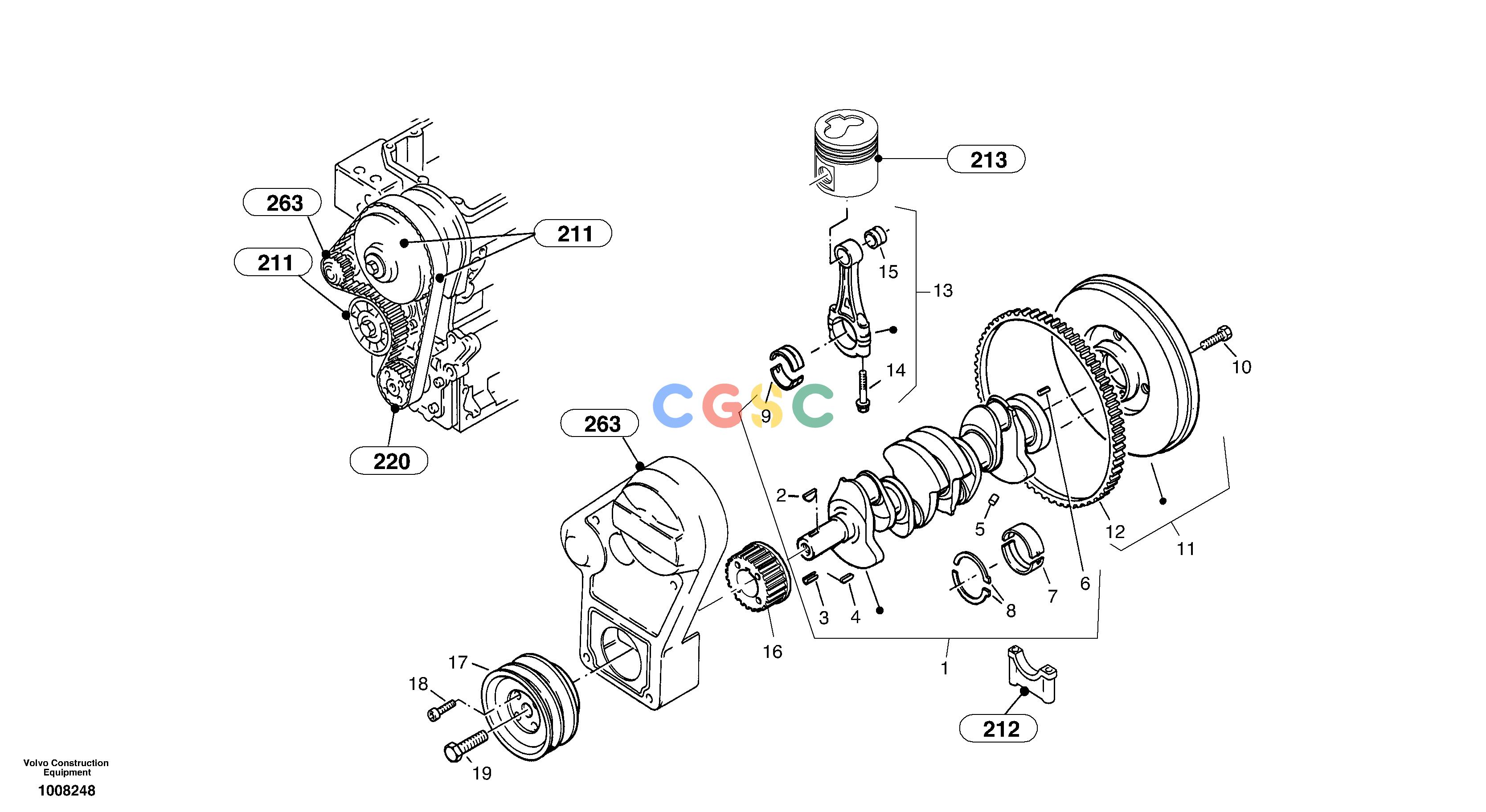 沃尔沃零件查询ZL302C CrankshaftSER NO 2404001 - NoneNoneNoneAutodata Volvo online