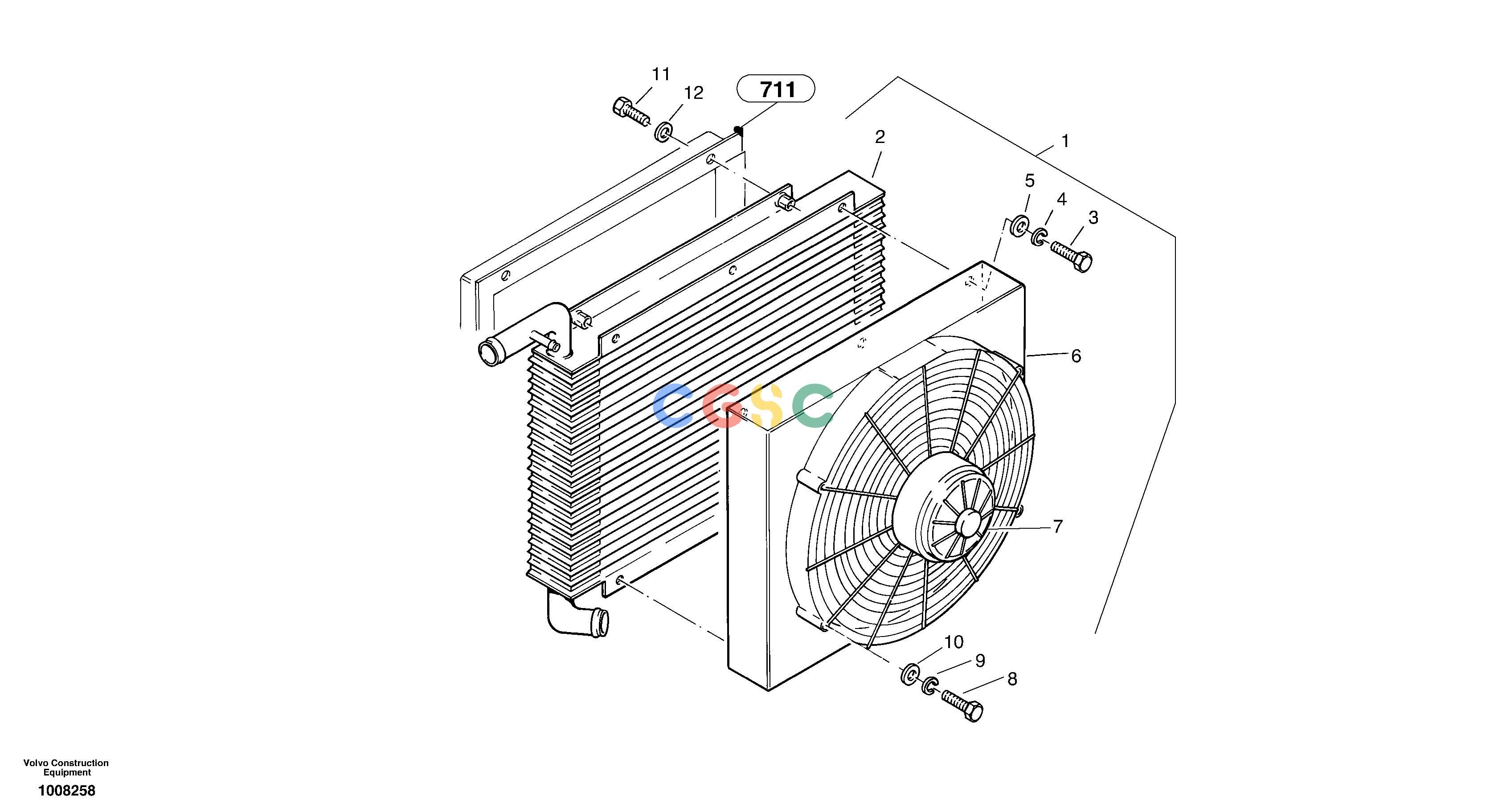 沃尔沃零件查询ZL302C Cooler with attaching partsSER NO 2404001 - NoneNoneNoneAutodata Volvo online
