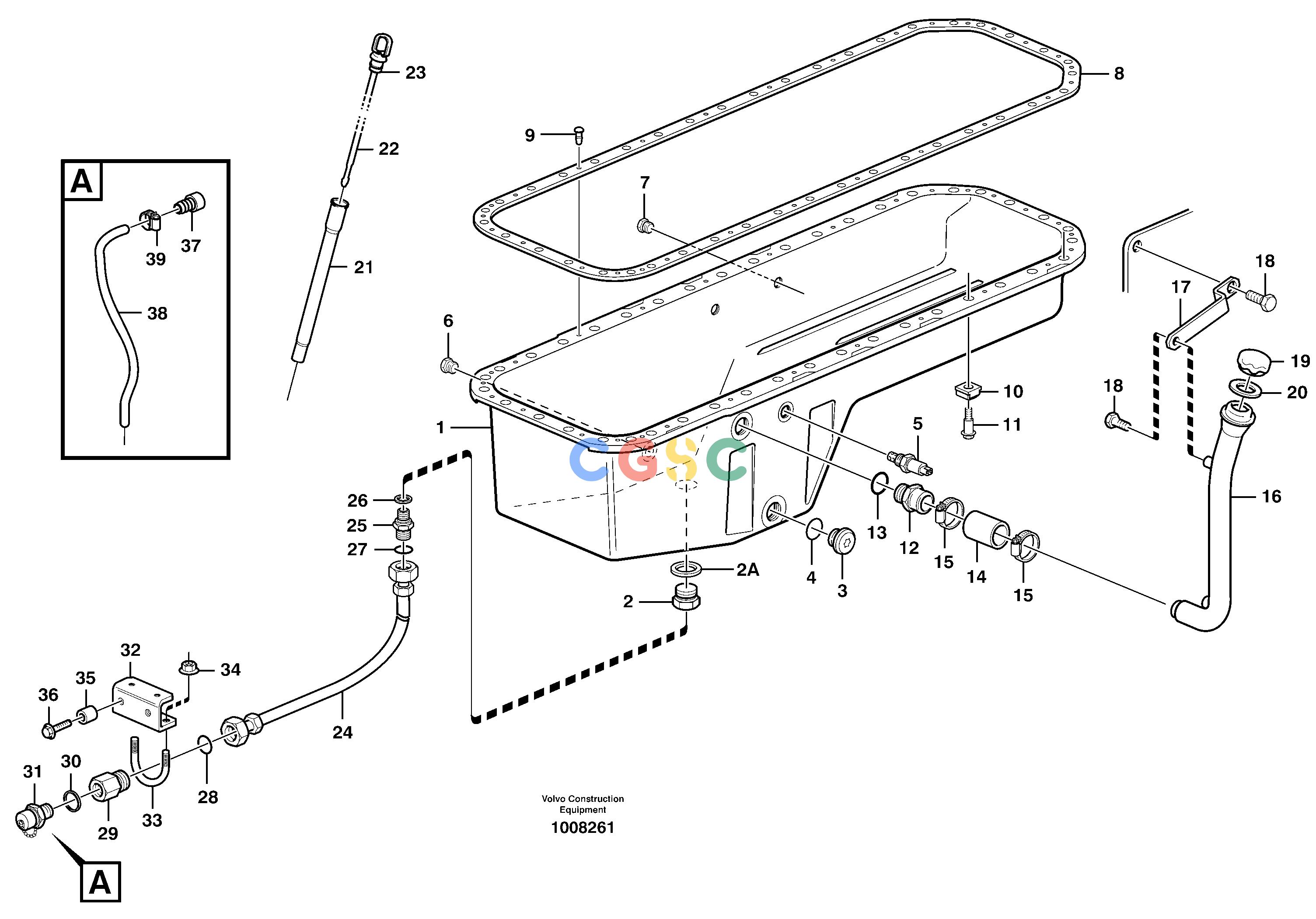 沃尔沃零件查询L150E Oil sumpS/N 6005 - 7549 S/N 63001 - 630858188146-33516VOE8188146NoneAutodata Volvo online
