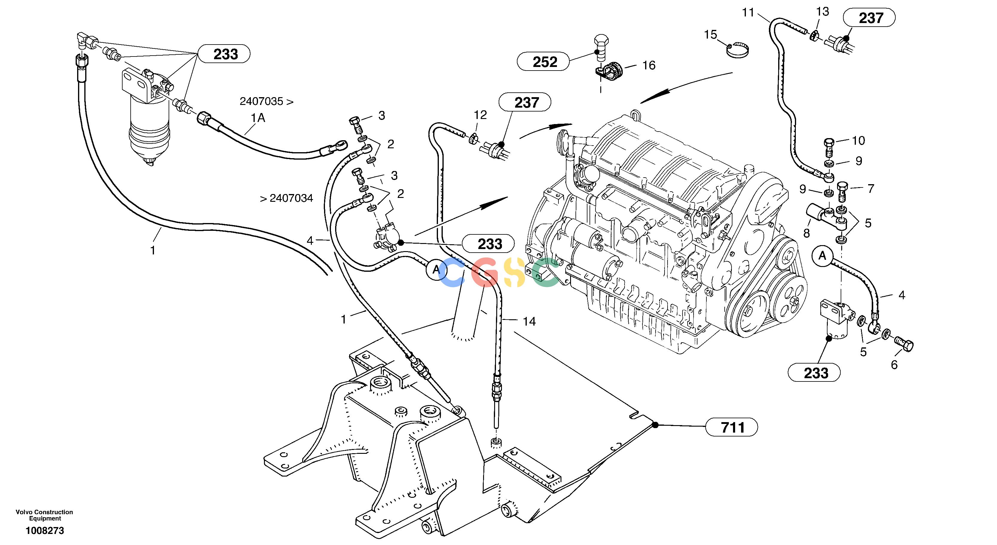 沃尔沃零件查询ZL302C Fuel pipesSER NO 2404001 - NoneNoneNoneAutodata Volvo online