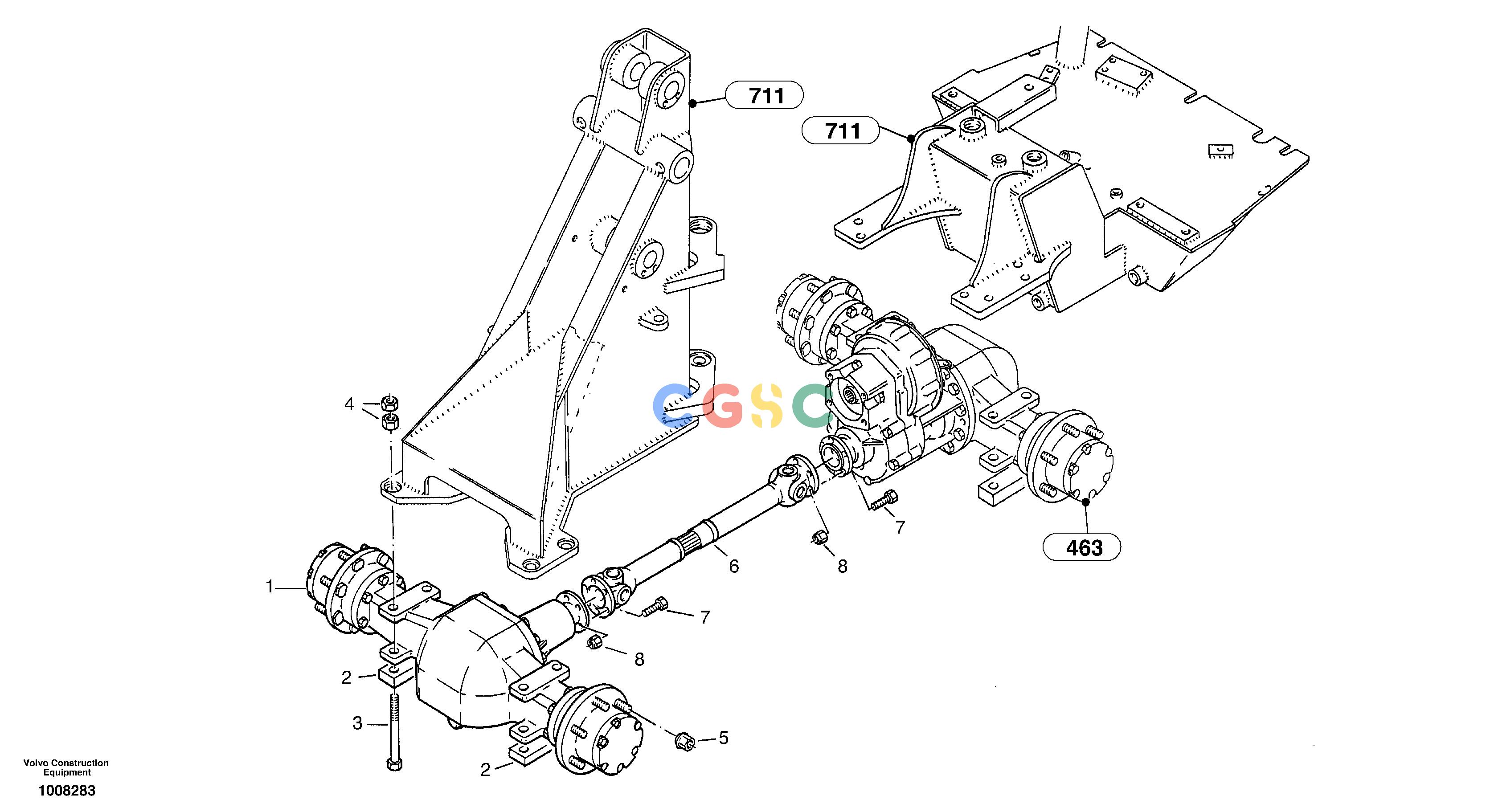 沃尔沃零件查询ZL302C Assembly - front axleSER NO 2404001 - NoneNoneNoneAutodata Volvo online