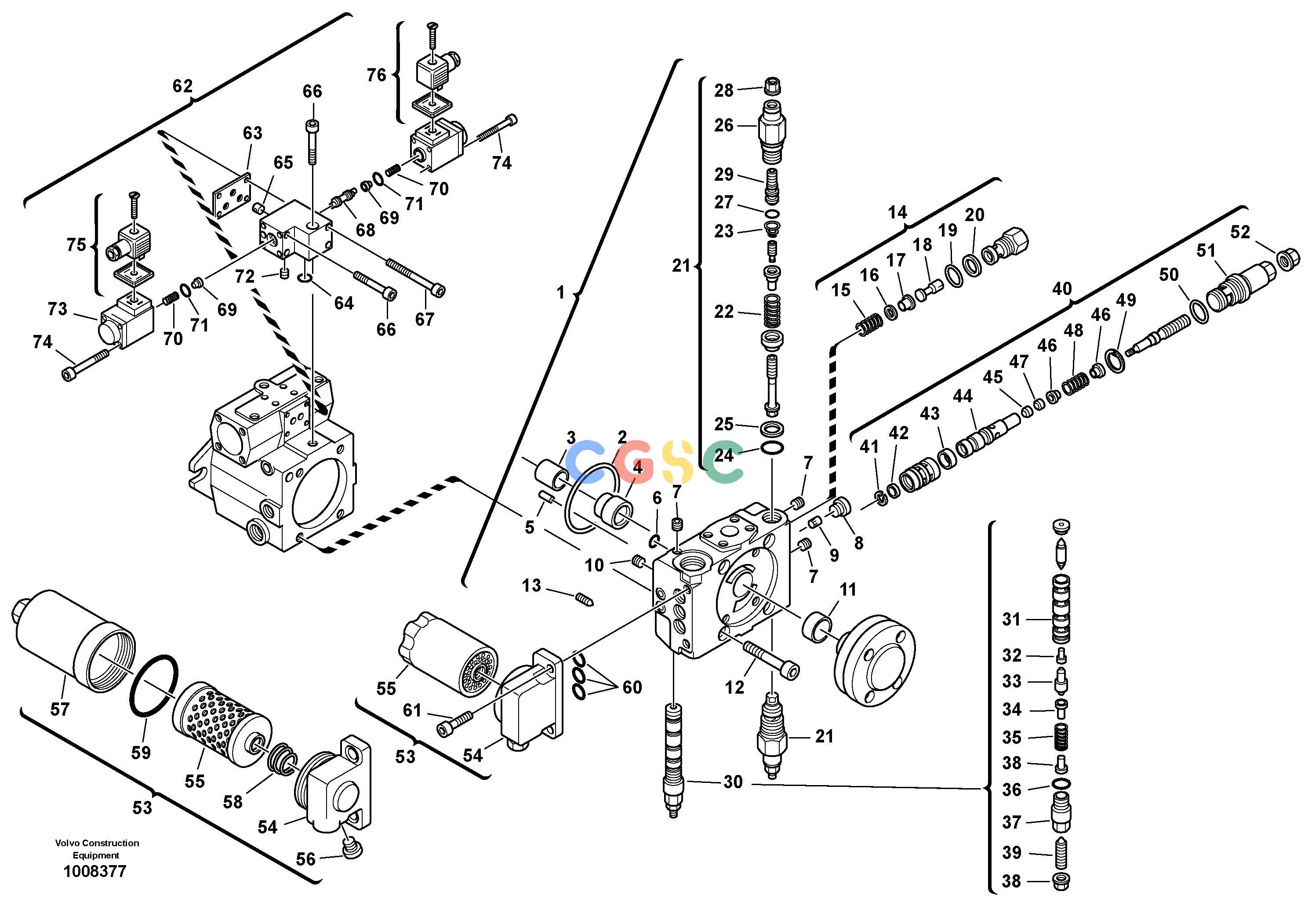 沃尔沃零件查询ZL302C Valves - Variable displacement pumpSER NO 2404001 - NoneNoneNoneAutodata Volvo online