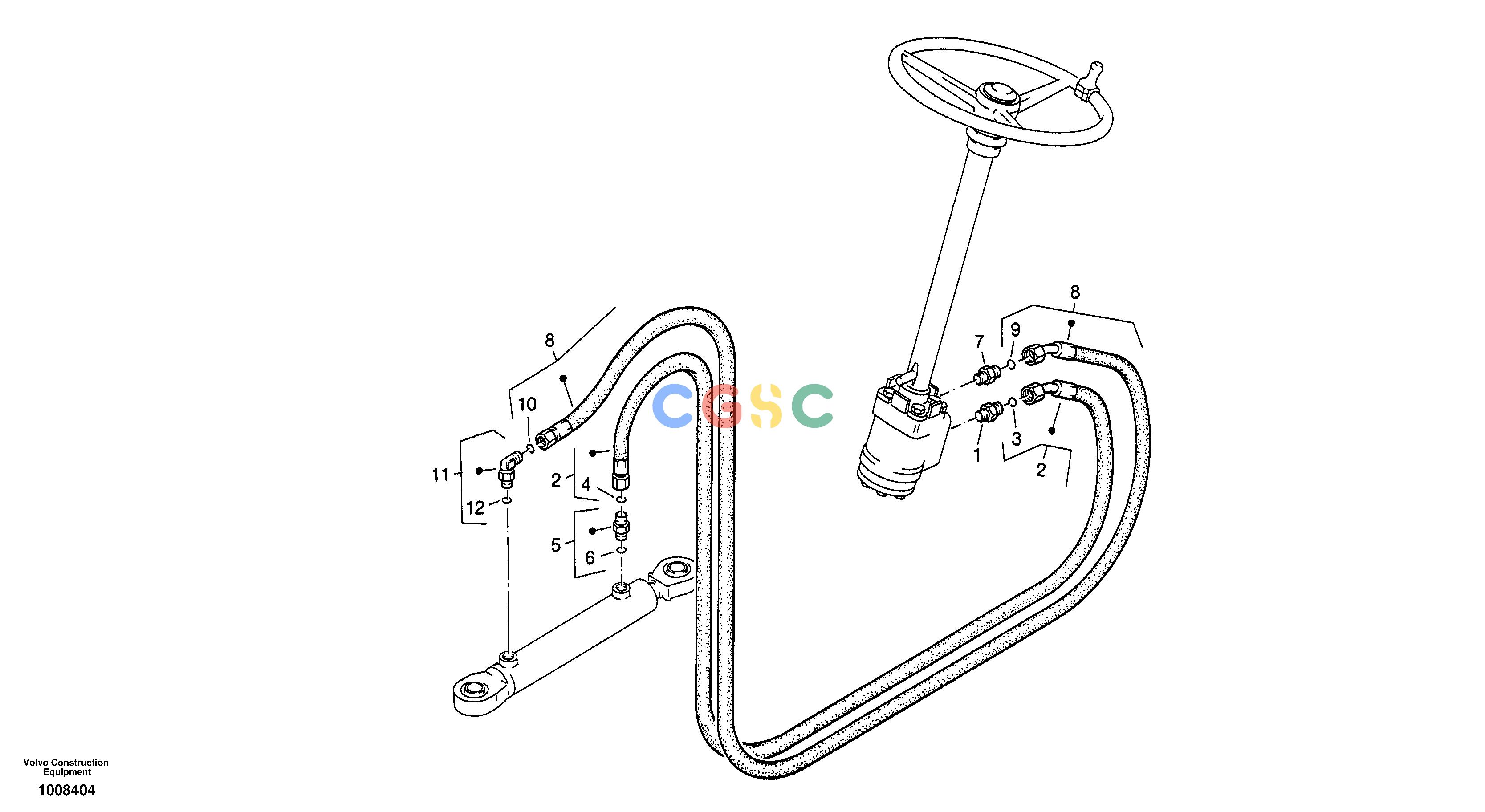 沃尔沃零件查询ZL302C Steering-hydraulic equipment - front vehicleSER NO 2404001 - NoneNoneNoneAutodata Volvo online